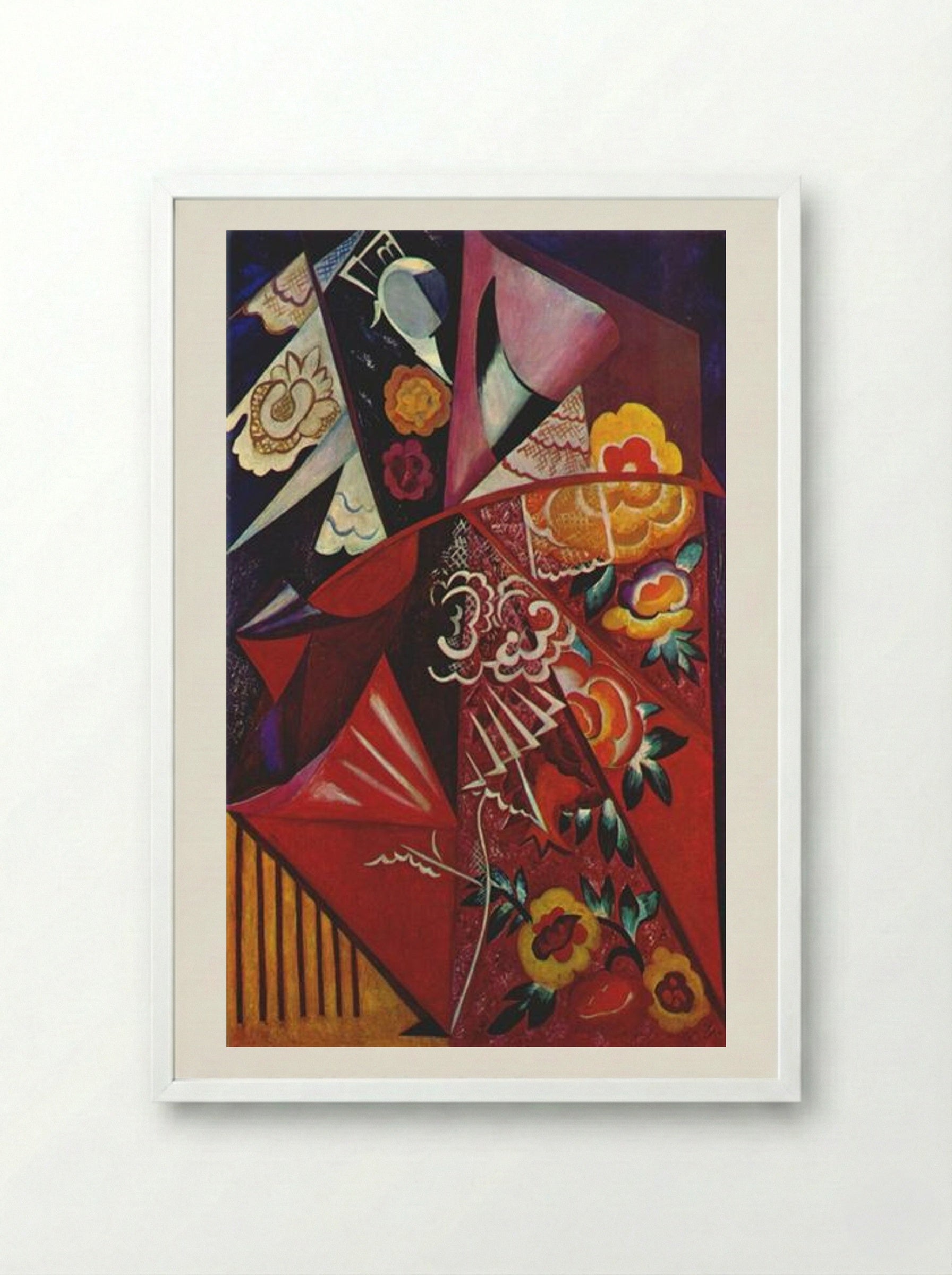 Espagnole - Natalia Goncharova - Framed Print White