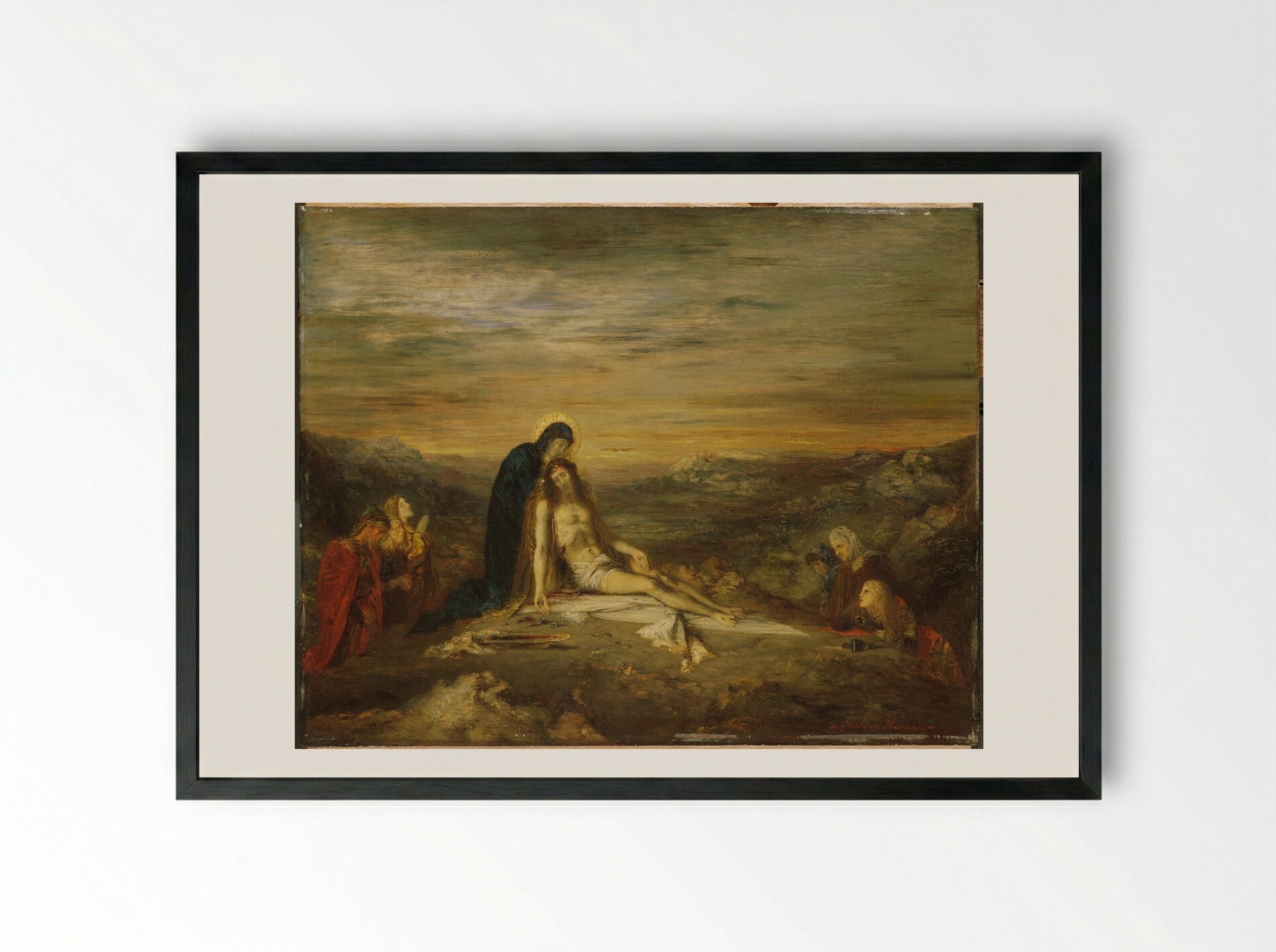 The Pietà - Gustave Moreau - Framed Print Black