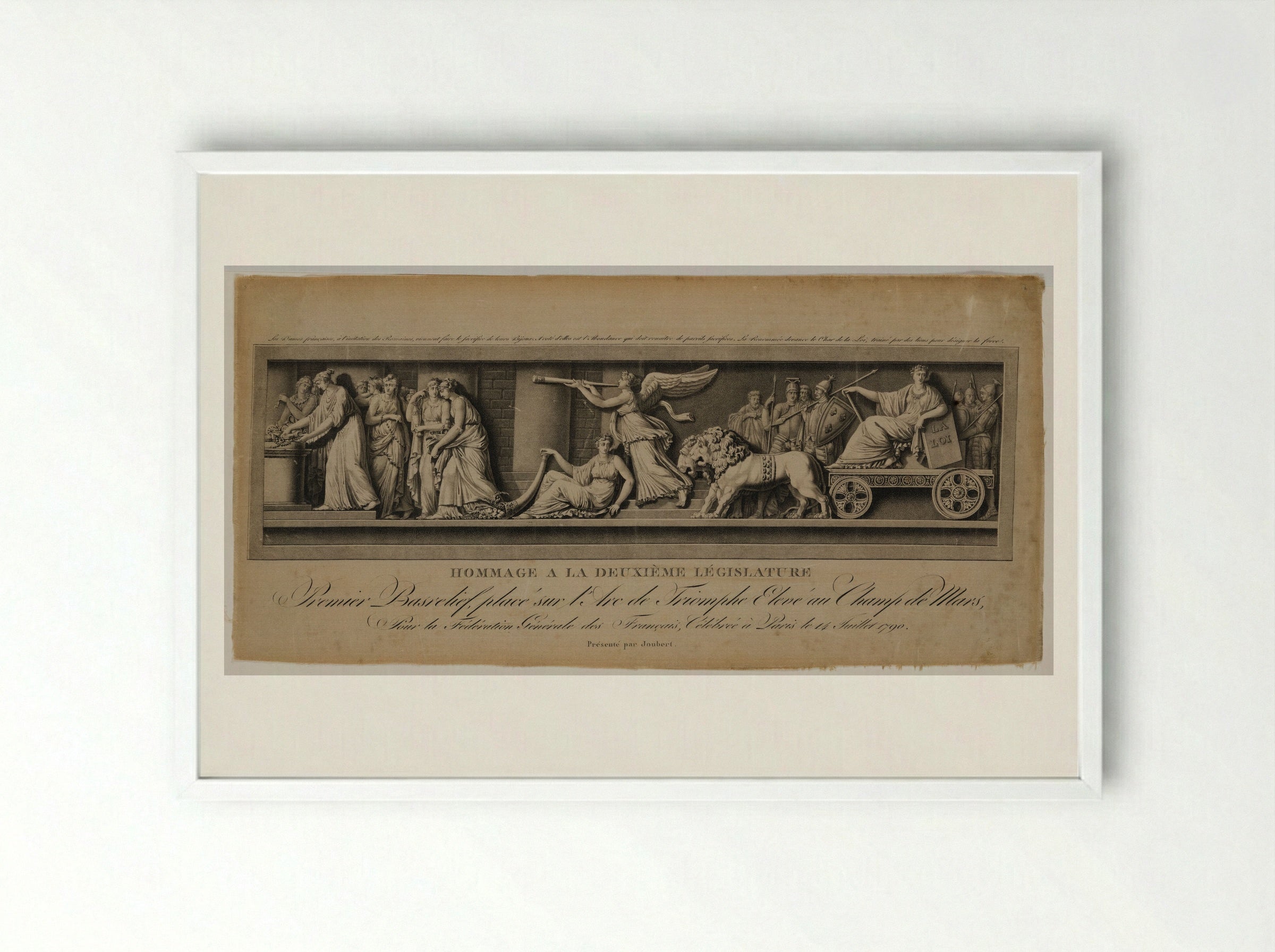 Homage to the Second Legislature - Jean Baptiste Lucien - Framed Print White