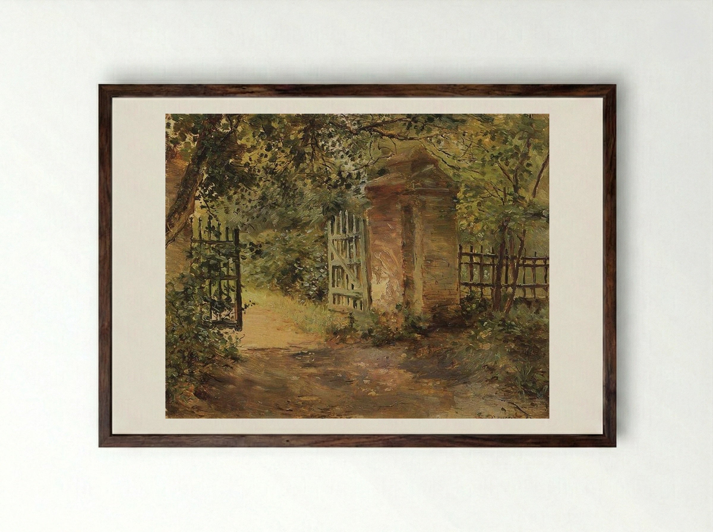 The Road to Sekerin - Konstantin Somov - Framed Print Dark Wood