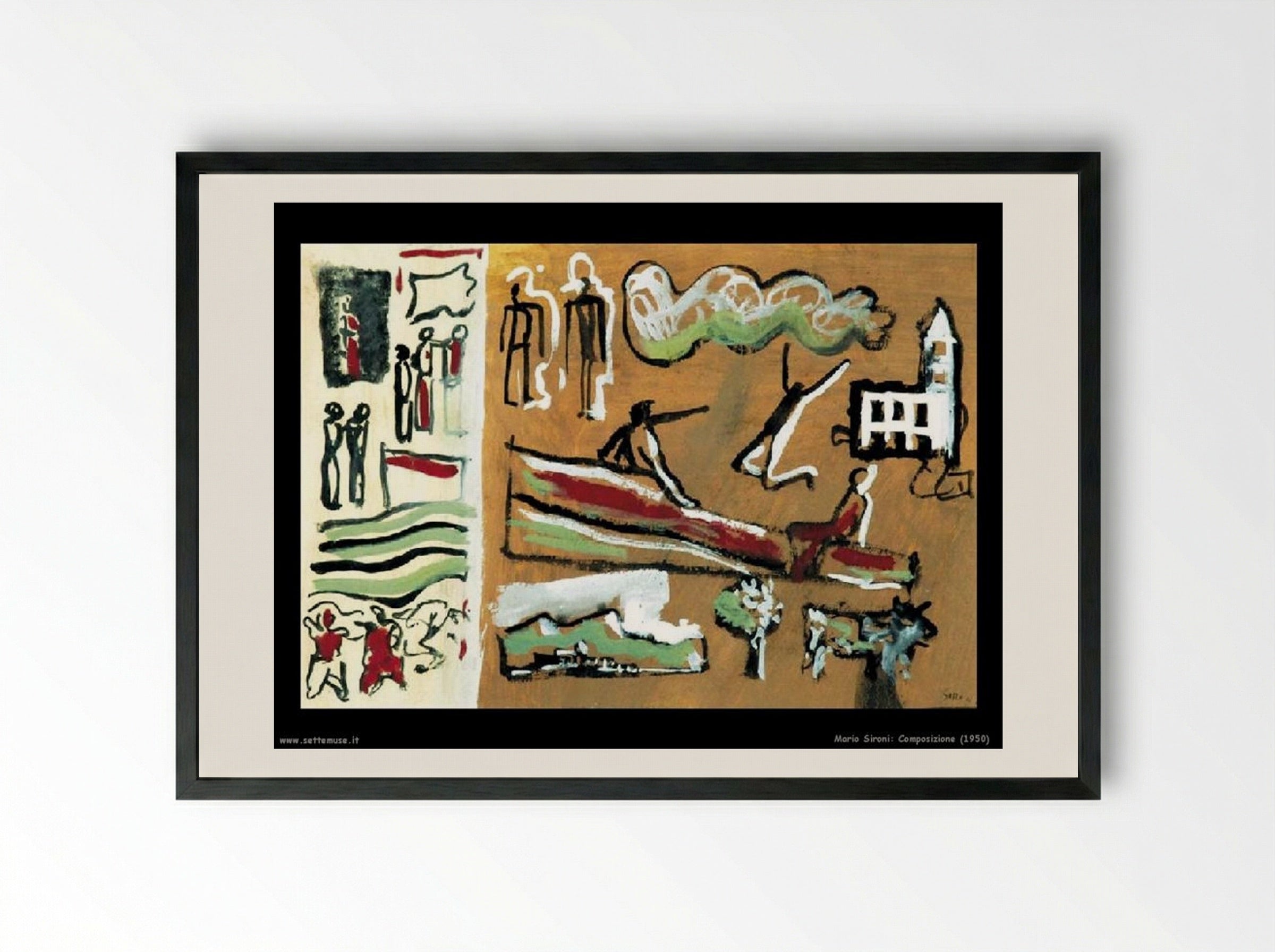 Composition - Mario Sironi - Framed Print Black