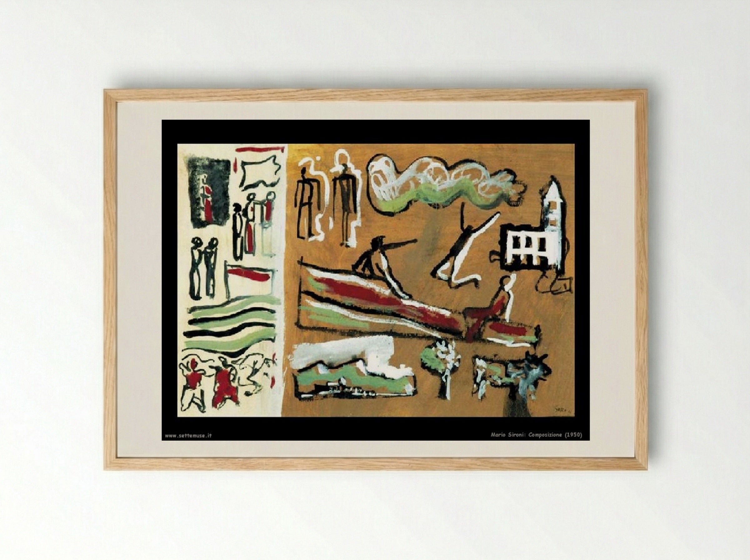 Composition - Mario Sironi - Framed Print Wood