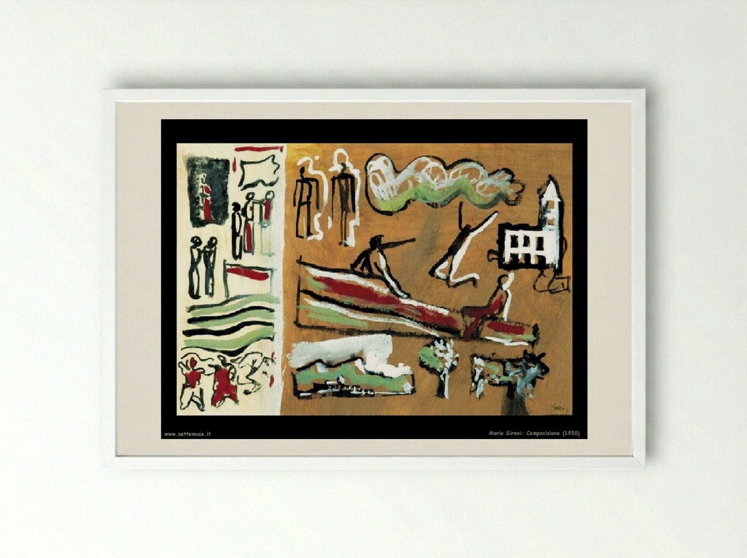 Composition - Mario Sironi - Framed Print White