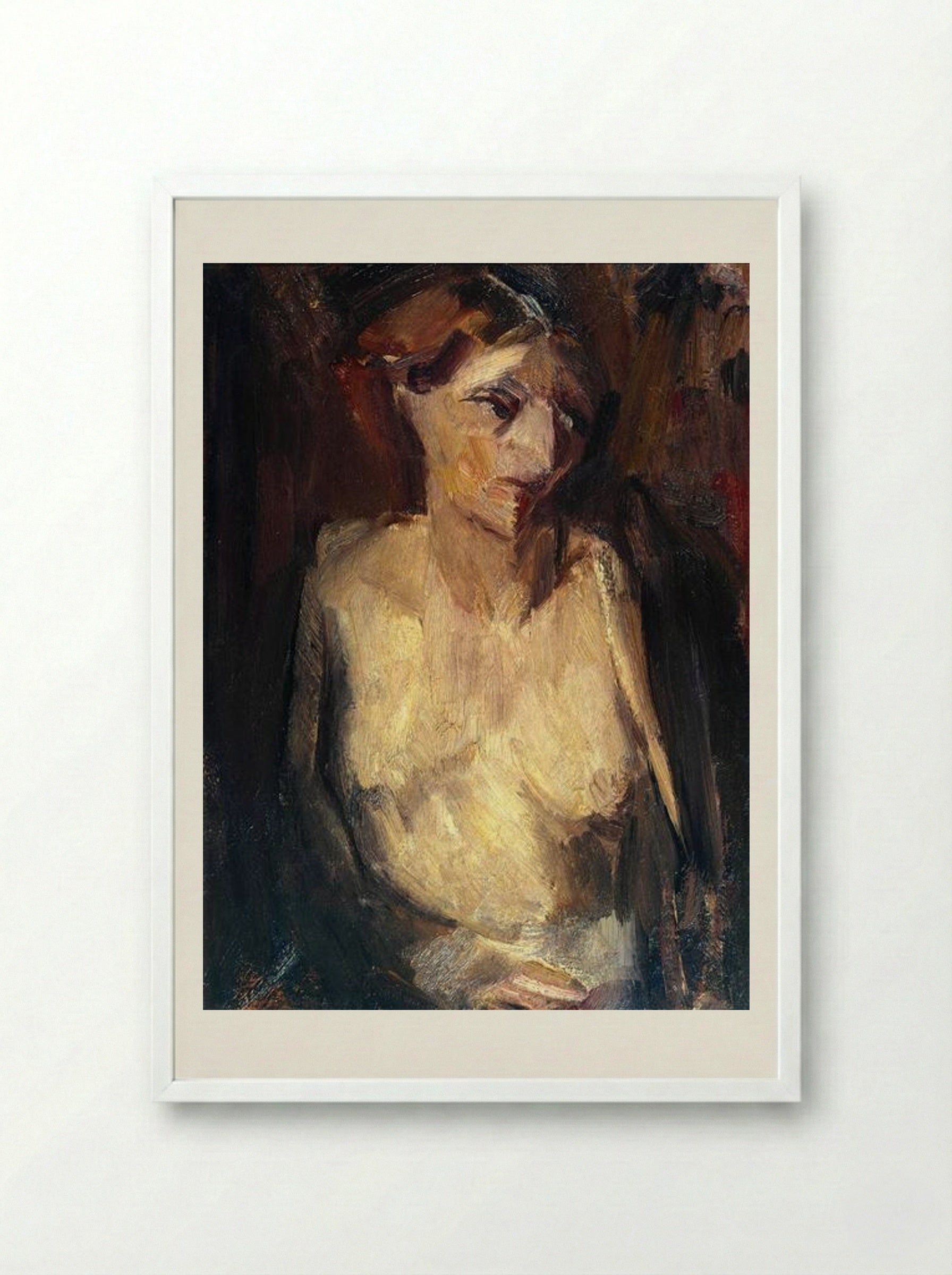 Lilian - David Bomberg - Framed Print White