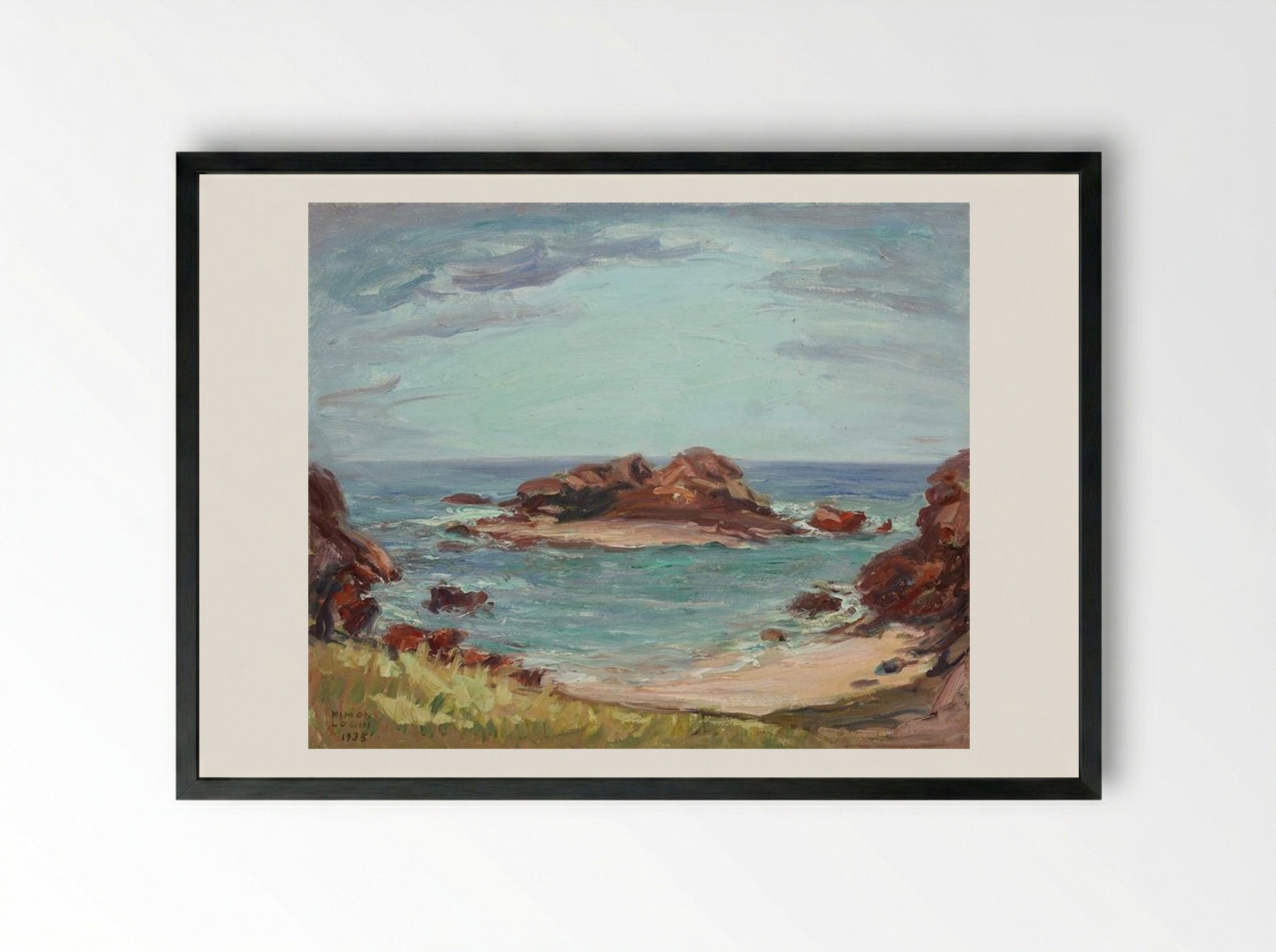 Marina - Kimon Loghi - Framed Print Black