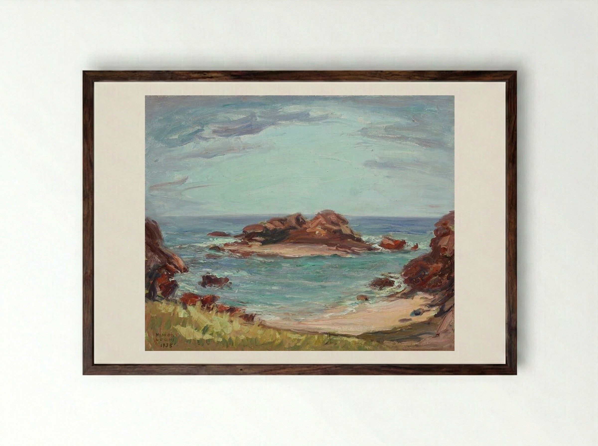 Marina - Kimon Loghi - Framed Print Dark Wood