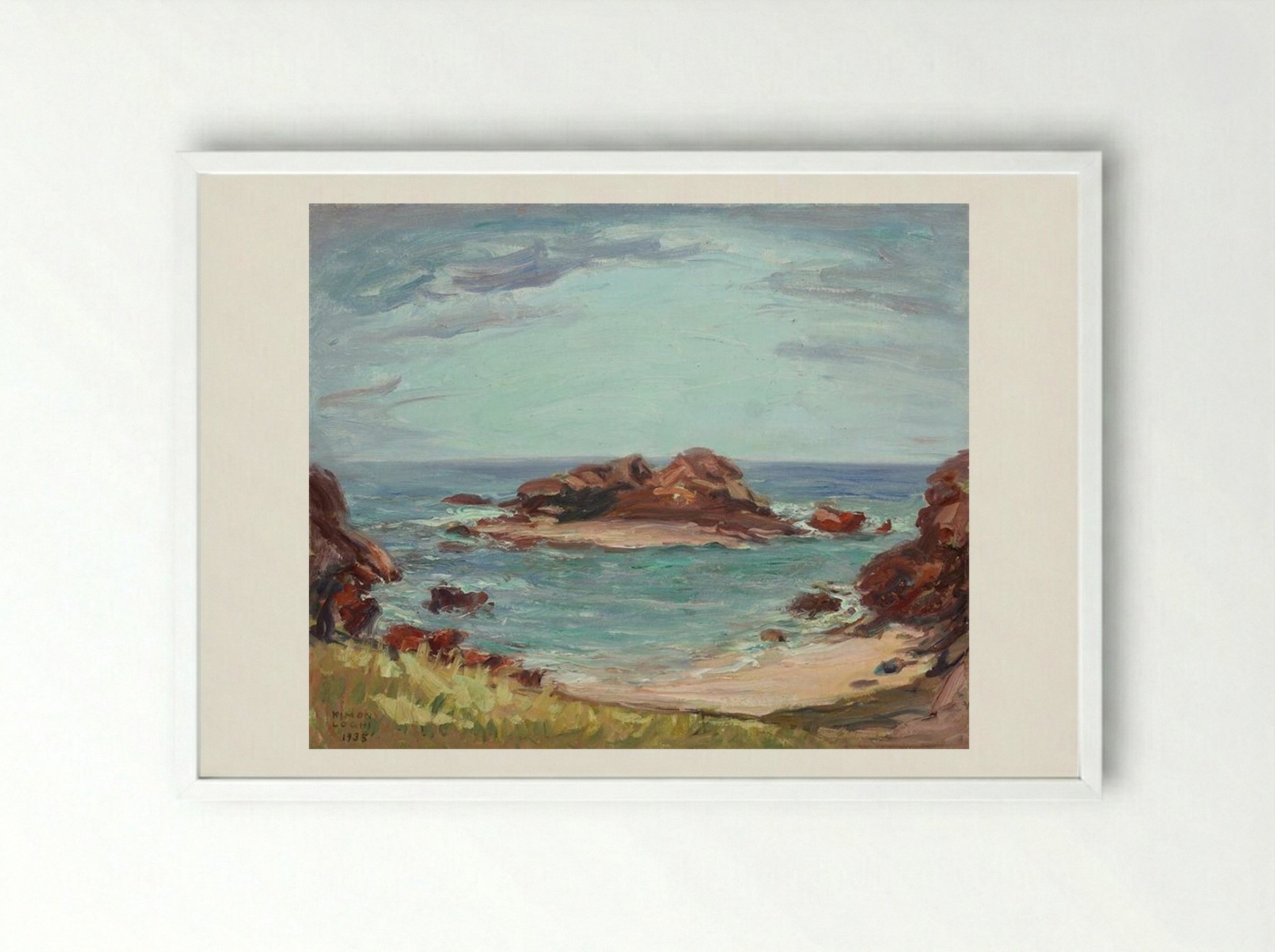 Marina - Kimon Loghi - Framed Print White