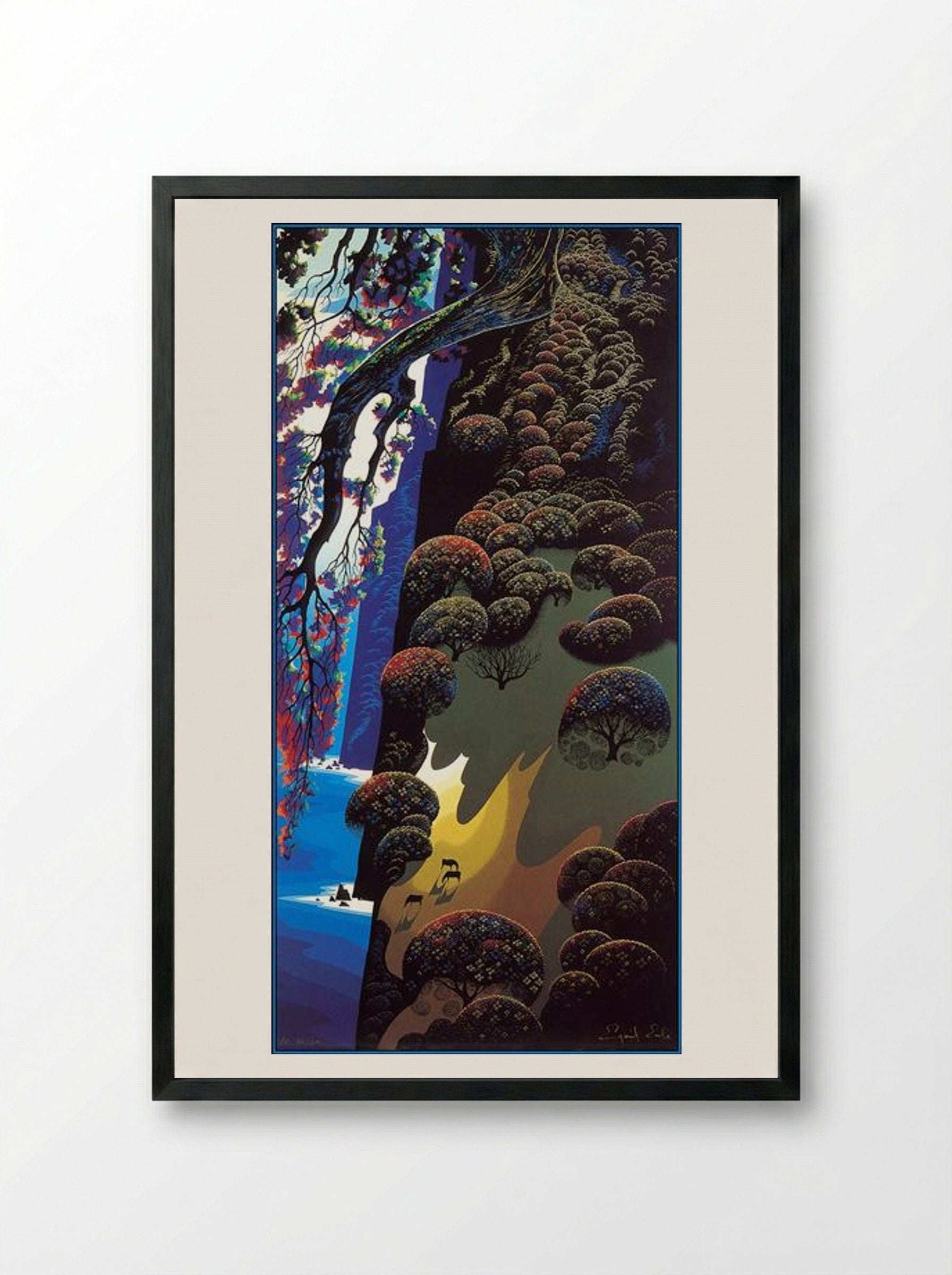 Enchanted Coast - Eyvind Earle - Framed Print Black