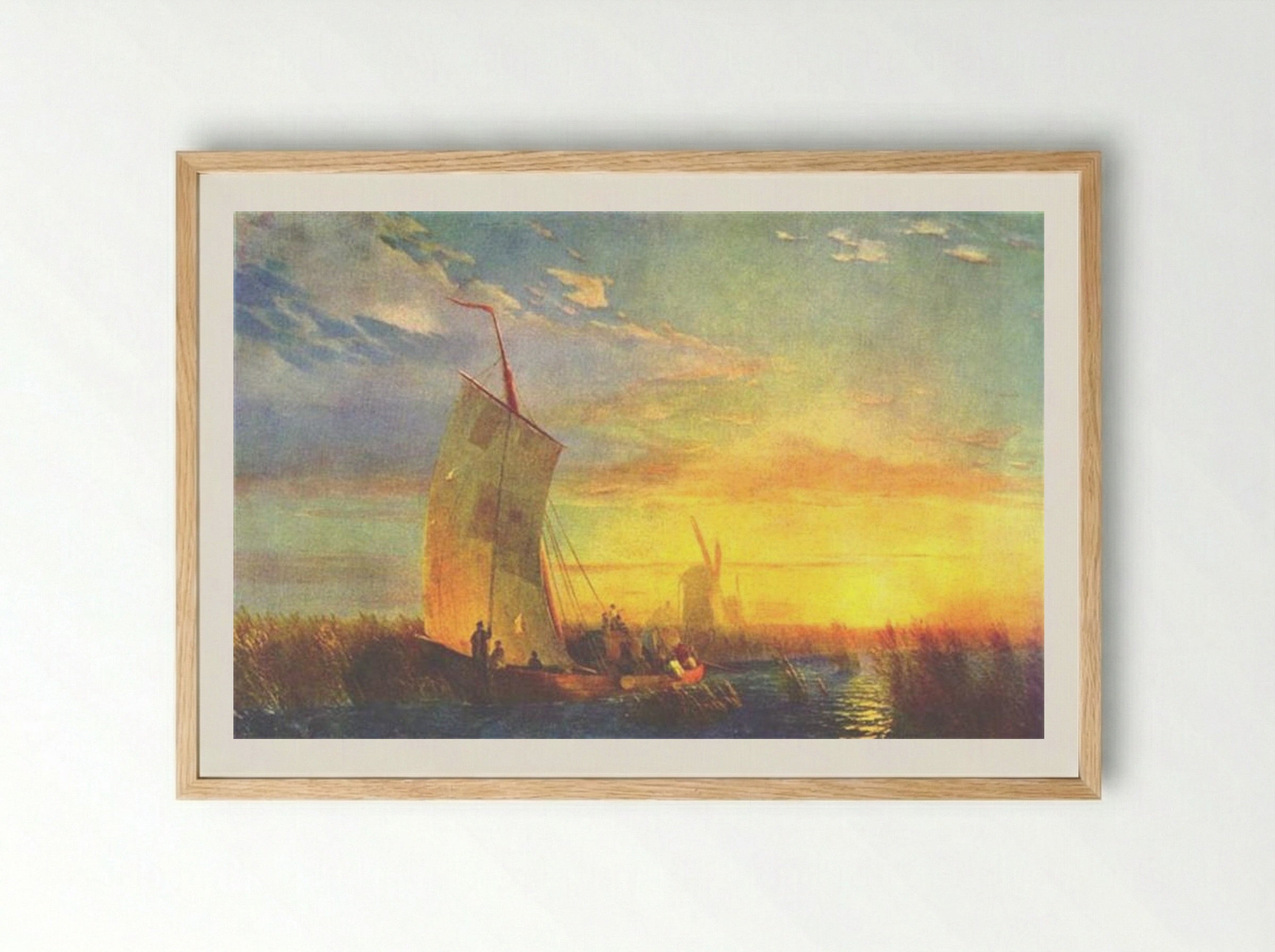 Rush on Dnieper near Aleshki - Ivan Aivazovsky - Framed Print Wood
