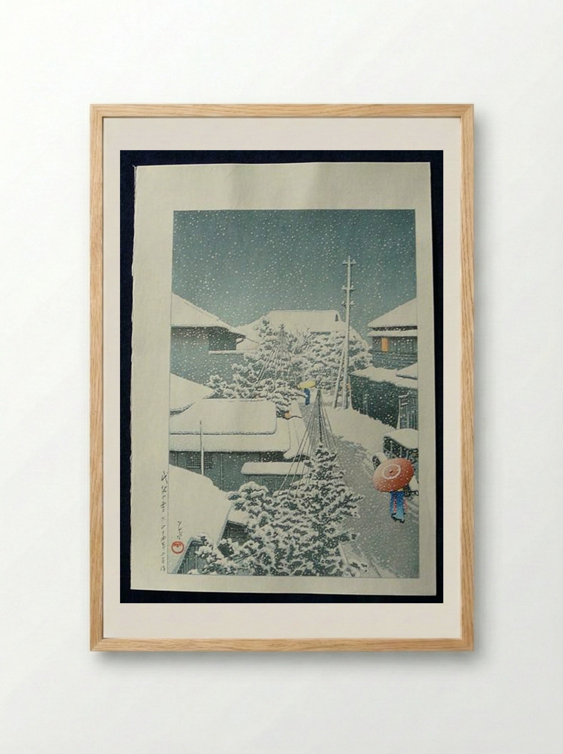 Snow at Shirochi - Hasui Kawase - Framed Print Wood