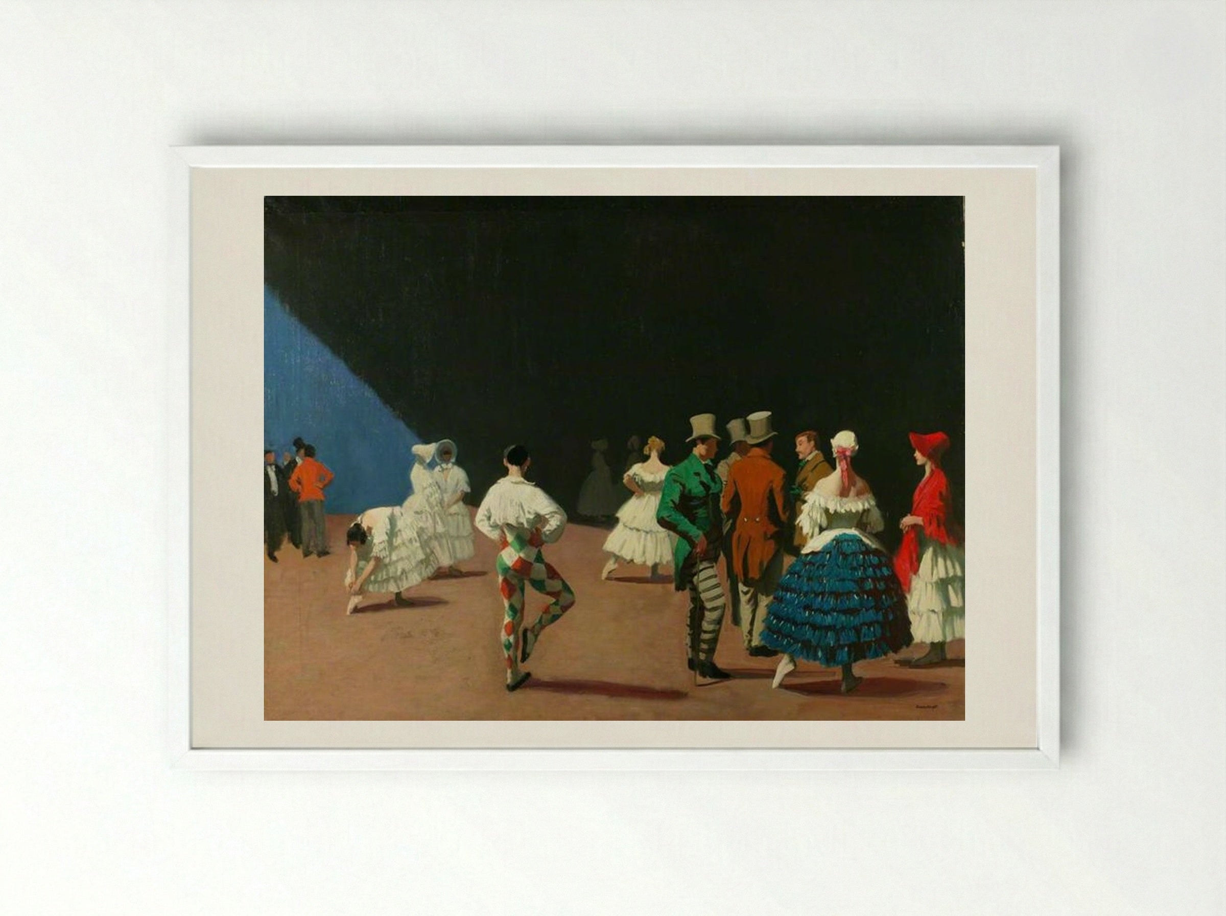 Carnaval - Dame Laura Knight - Framed Print White