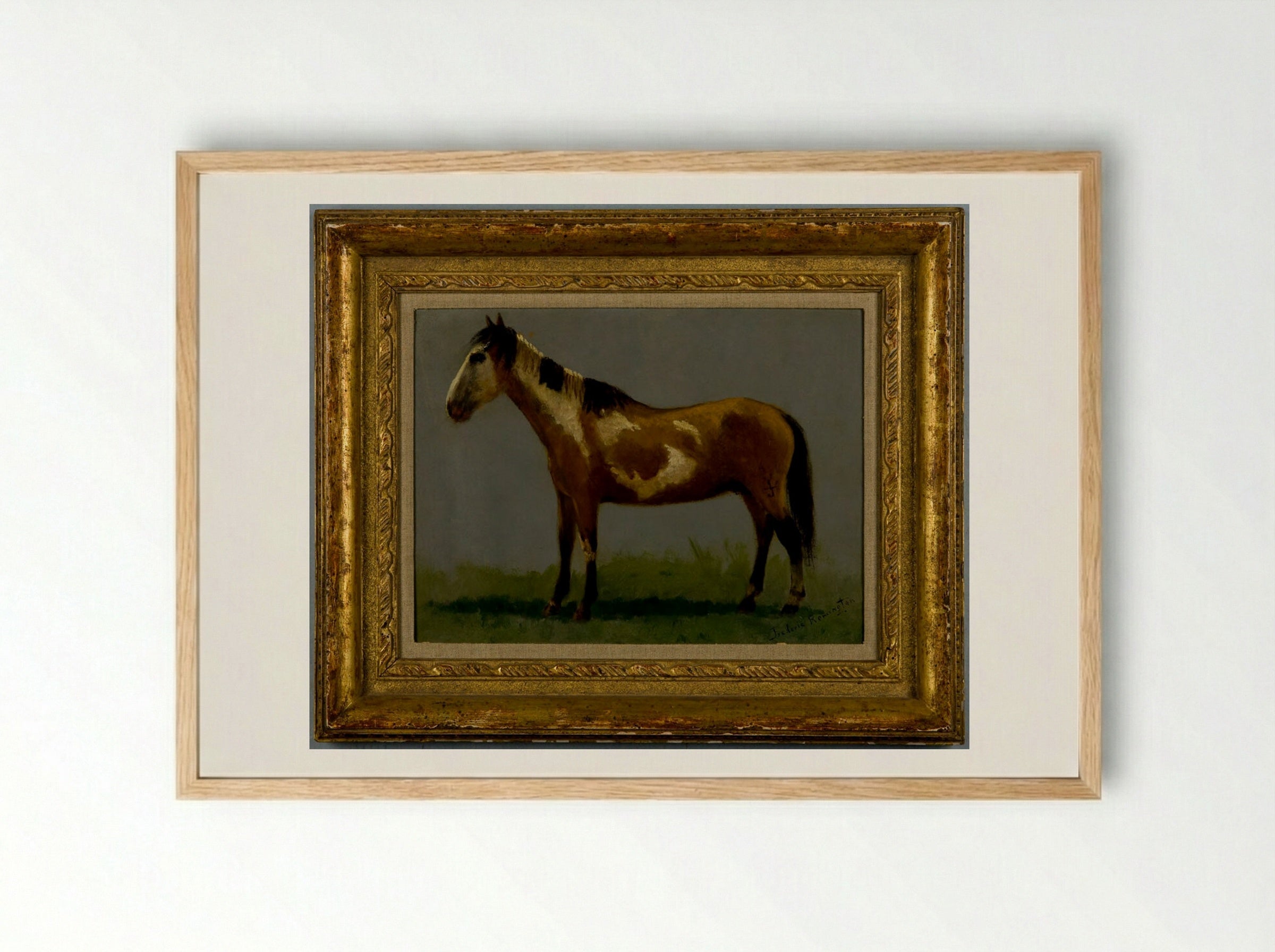Plains Pony - Frederic Remington - Framed Print Wood