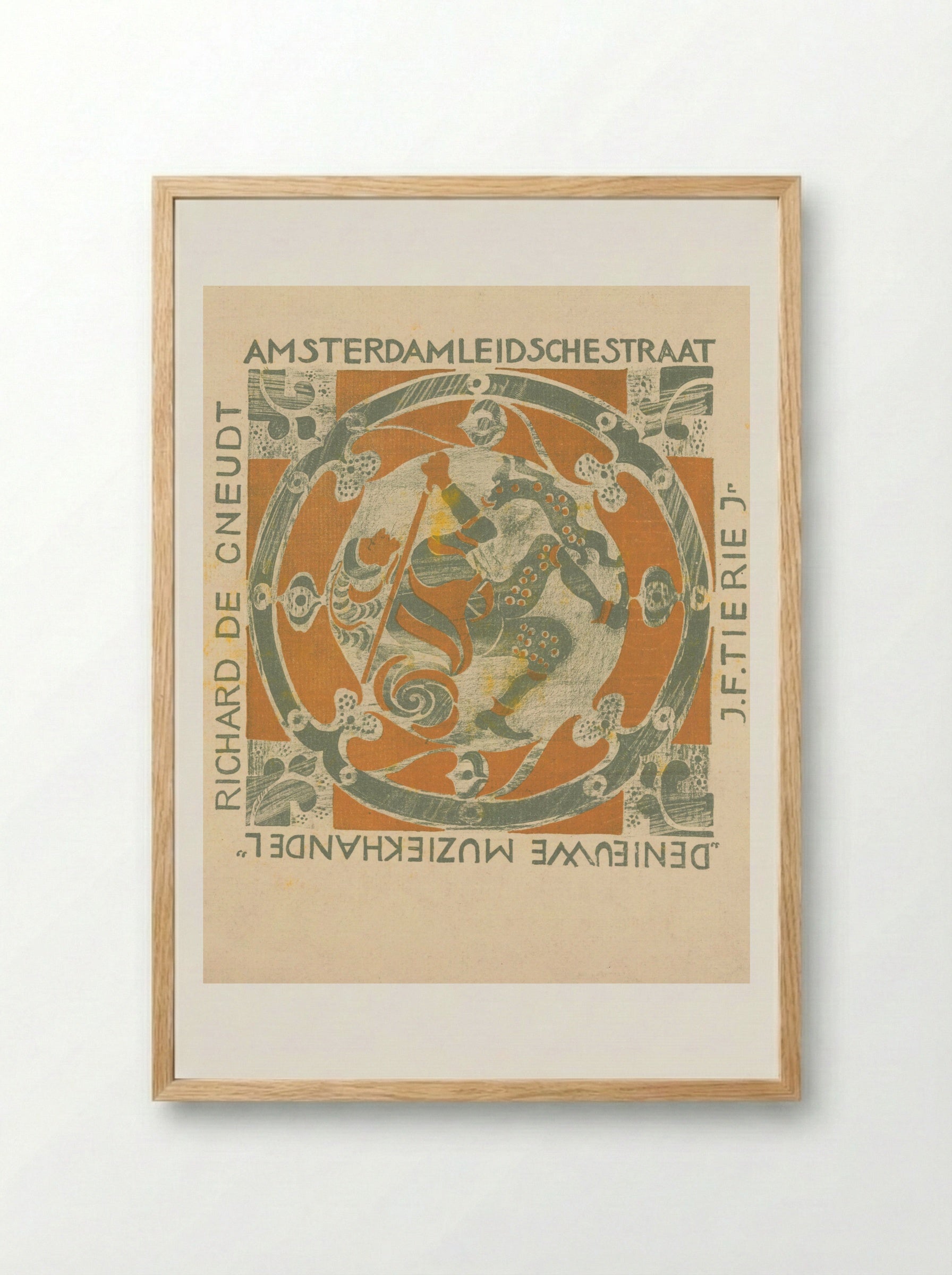 Omslag van muziekstuk 't Koningskind - Carel Adolph Lion Cachet - Framed Print Wood