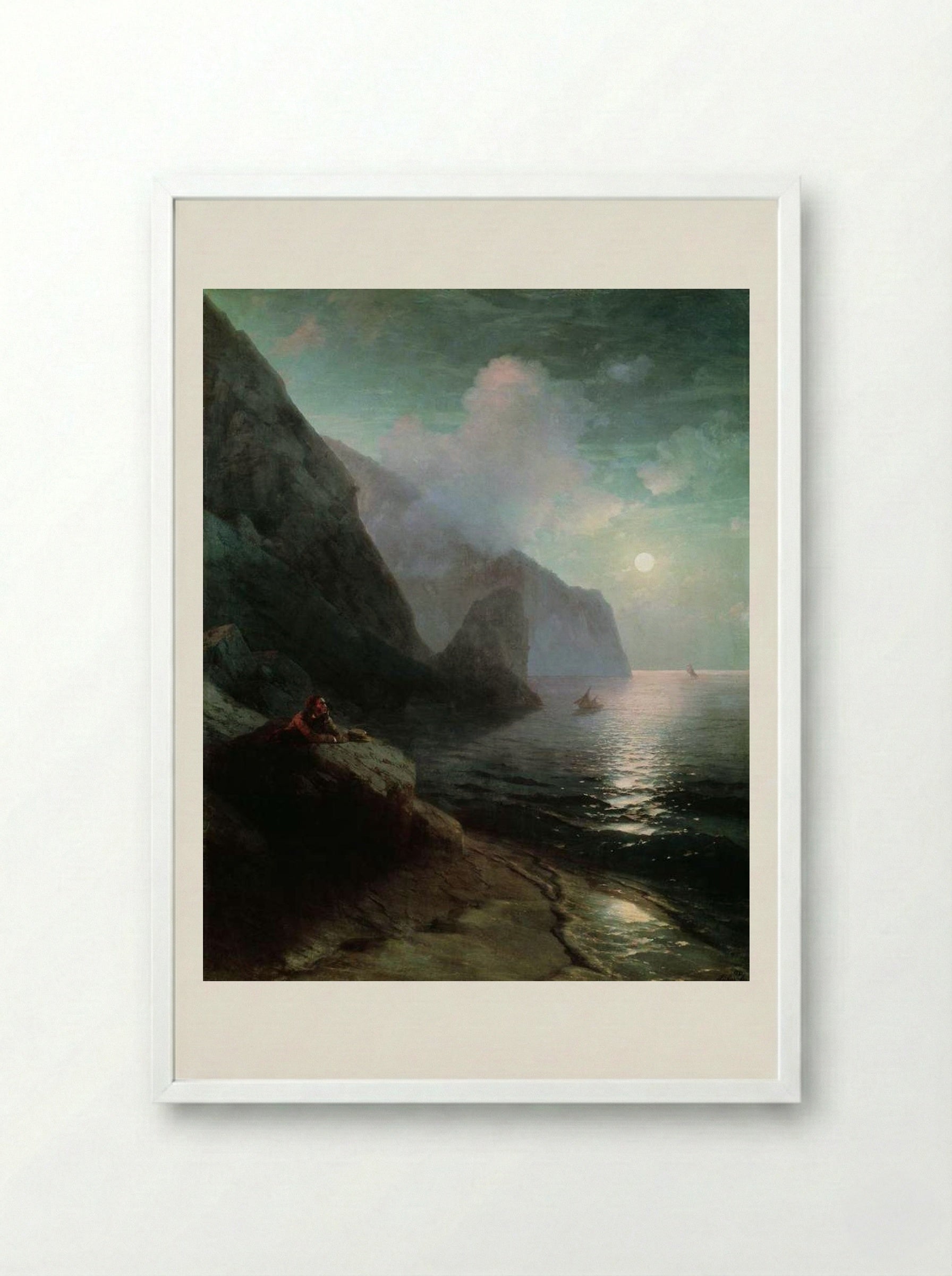 Gurzuf - Ivan Aivazovsky - Framed Print White