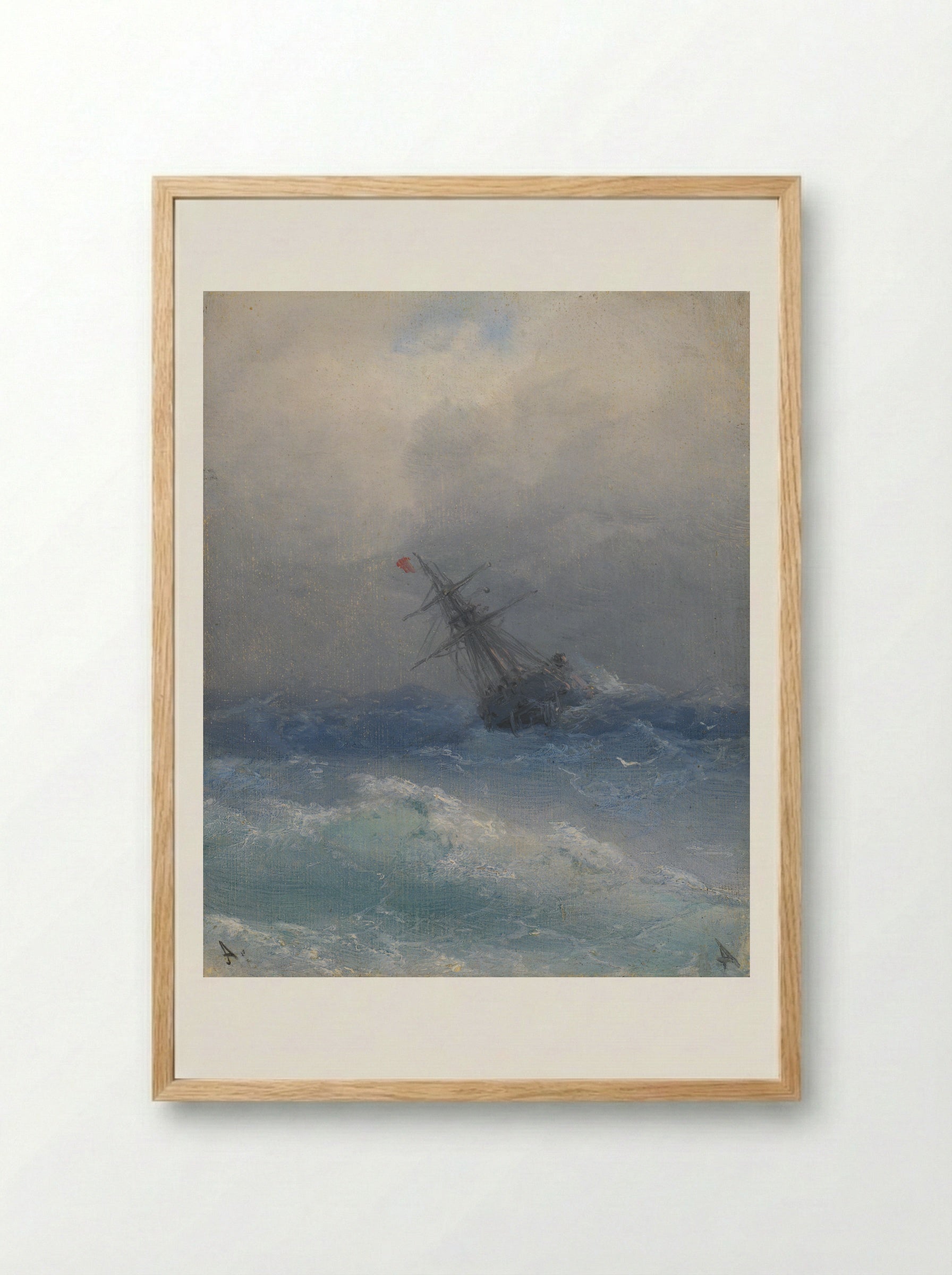 The Shipwreck - Ivan Aivazovsky - Framed Print Wood