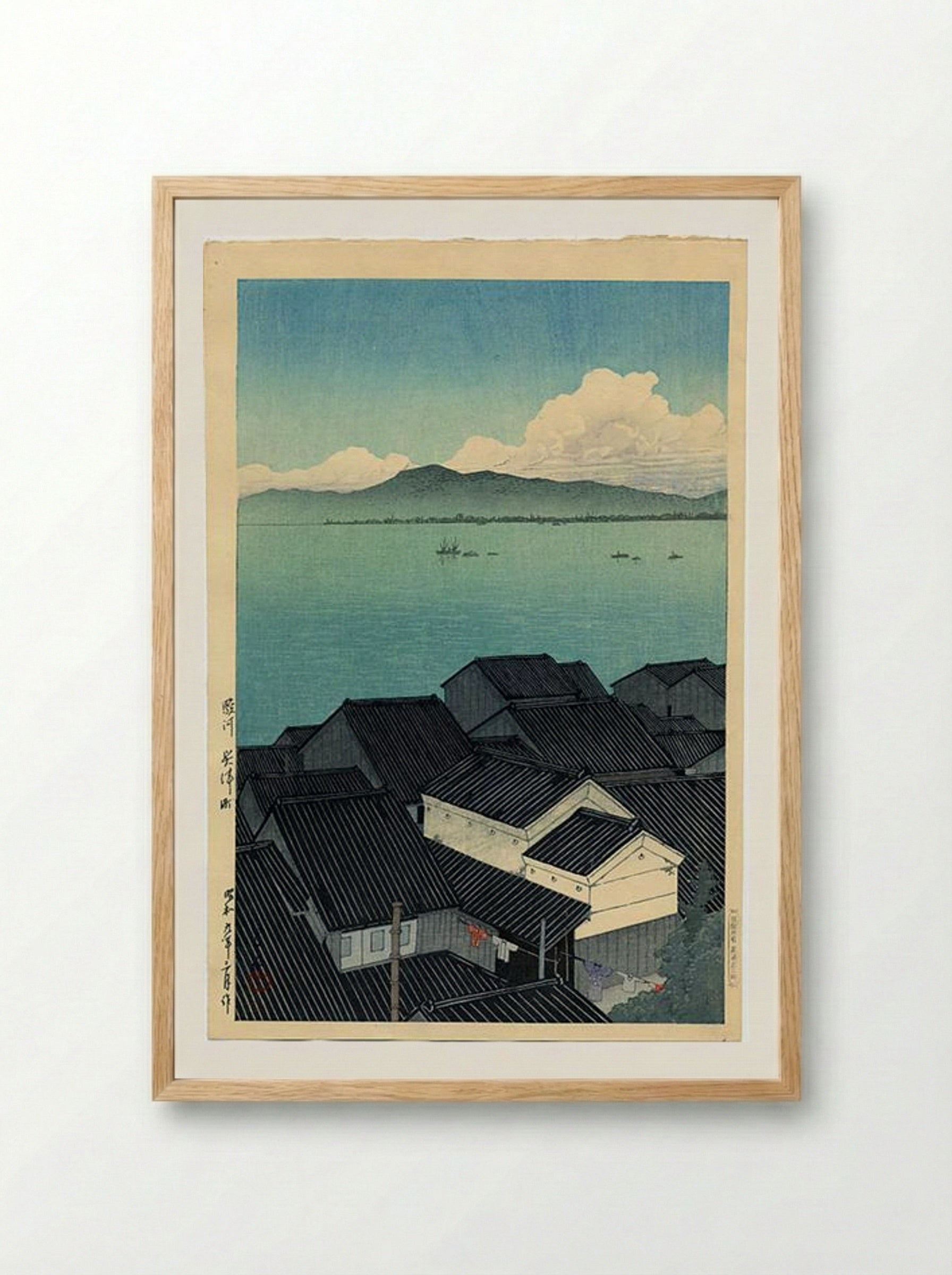 Okitsu-cho, Suruga - Hasui Kawase - Framed Print Wood