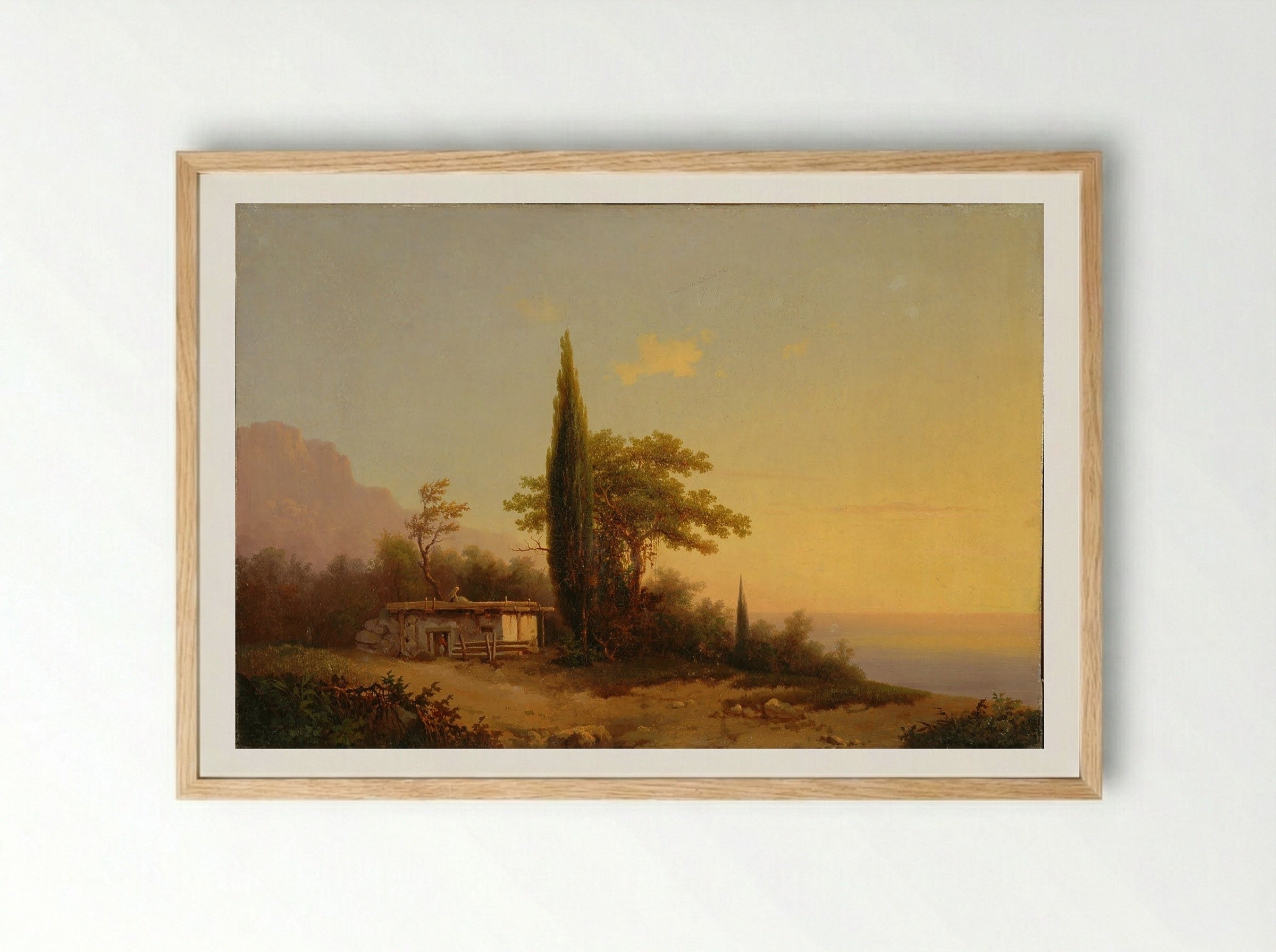 Crimean View. Ayu-Dag - Ivan Aivazovsky - Framed Print Wood