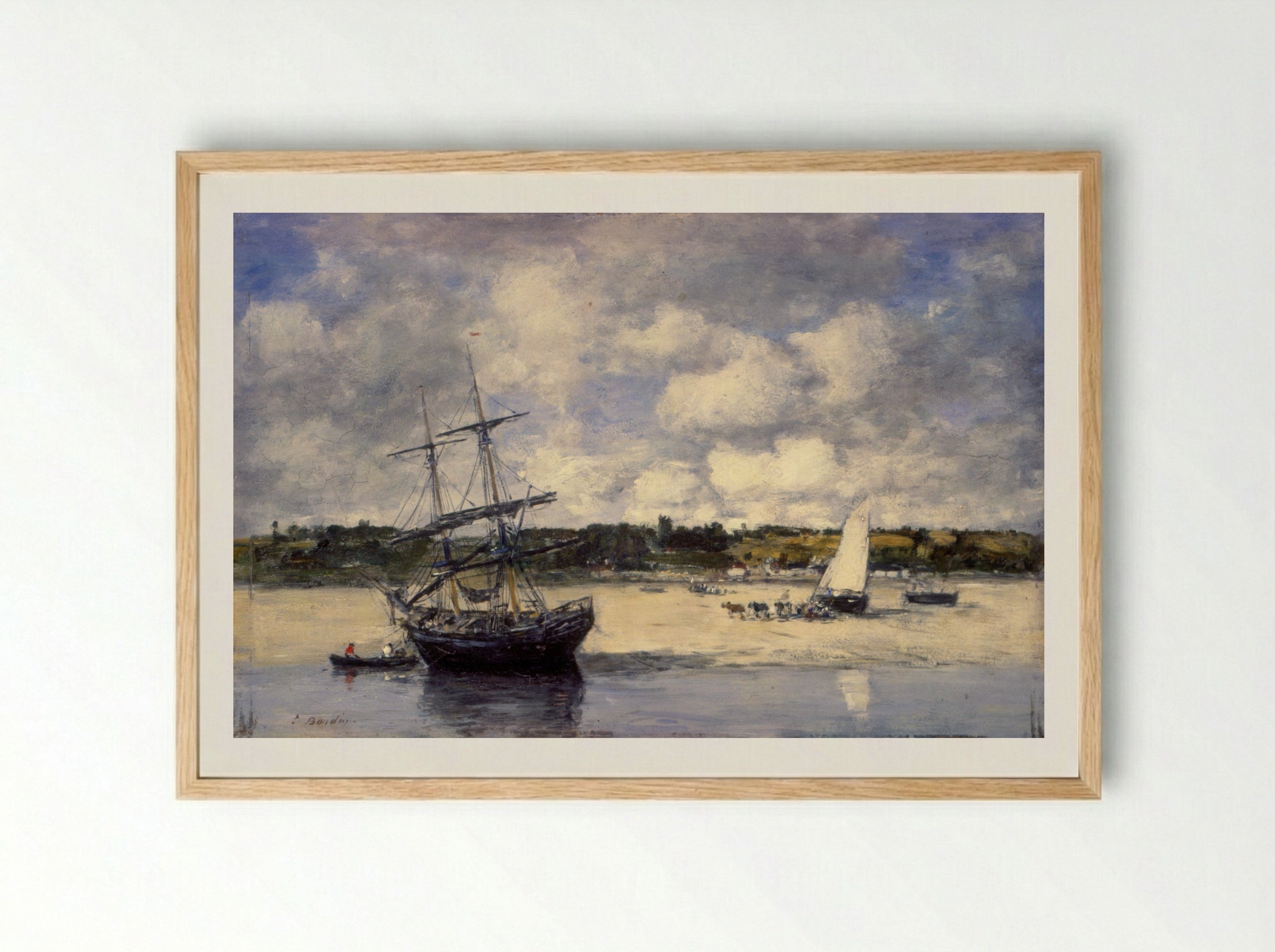 Portrieux - Eugène Boudin - Framed Print Wood