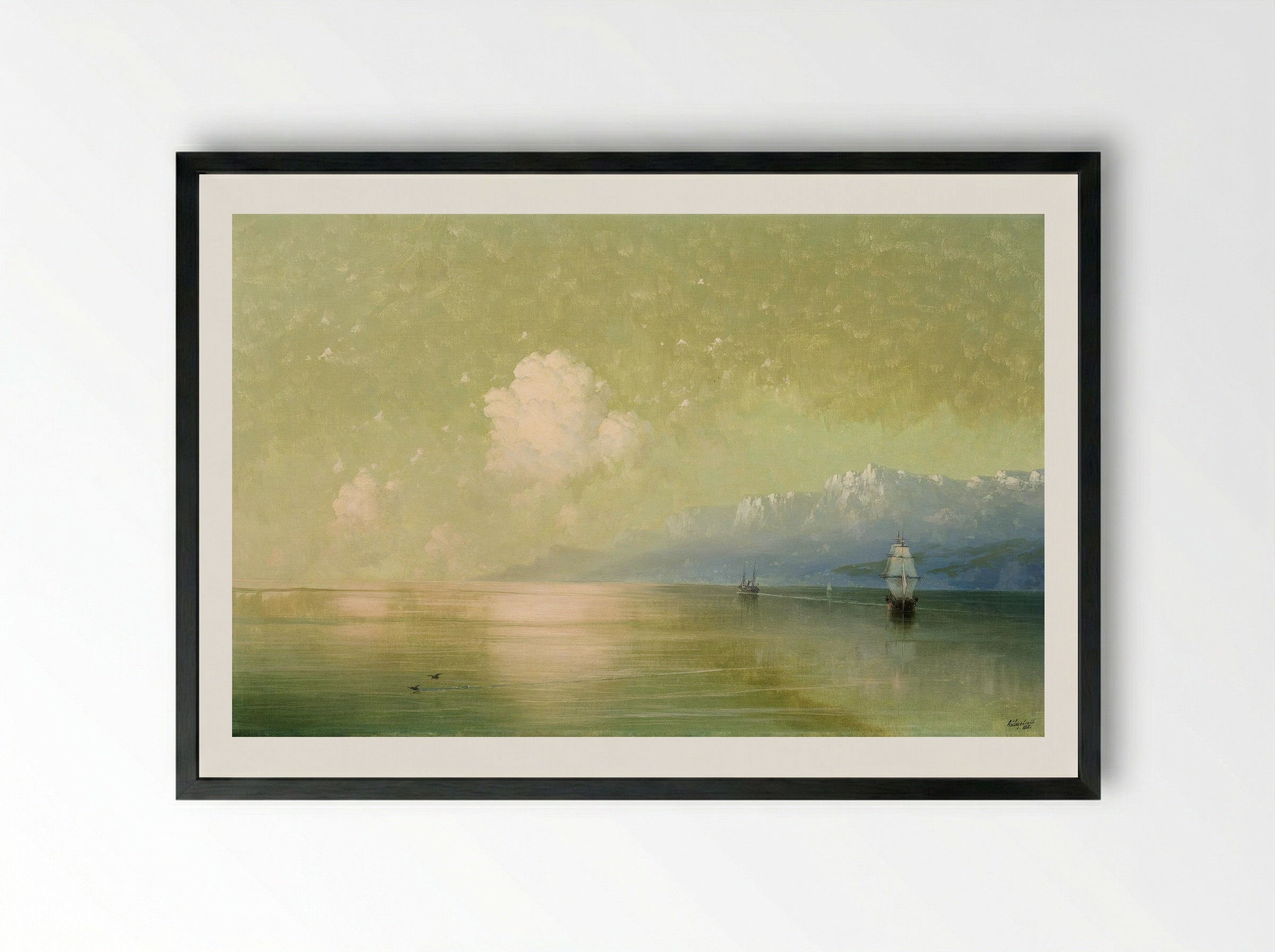 Seascape - Ivan Aivazovsky - Framed Print Black