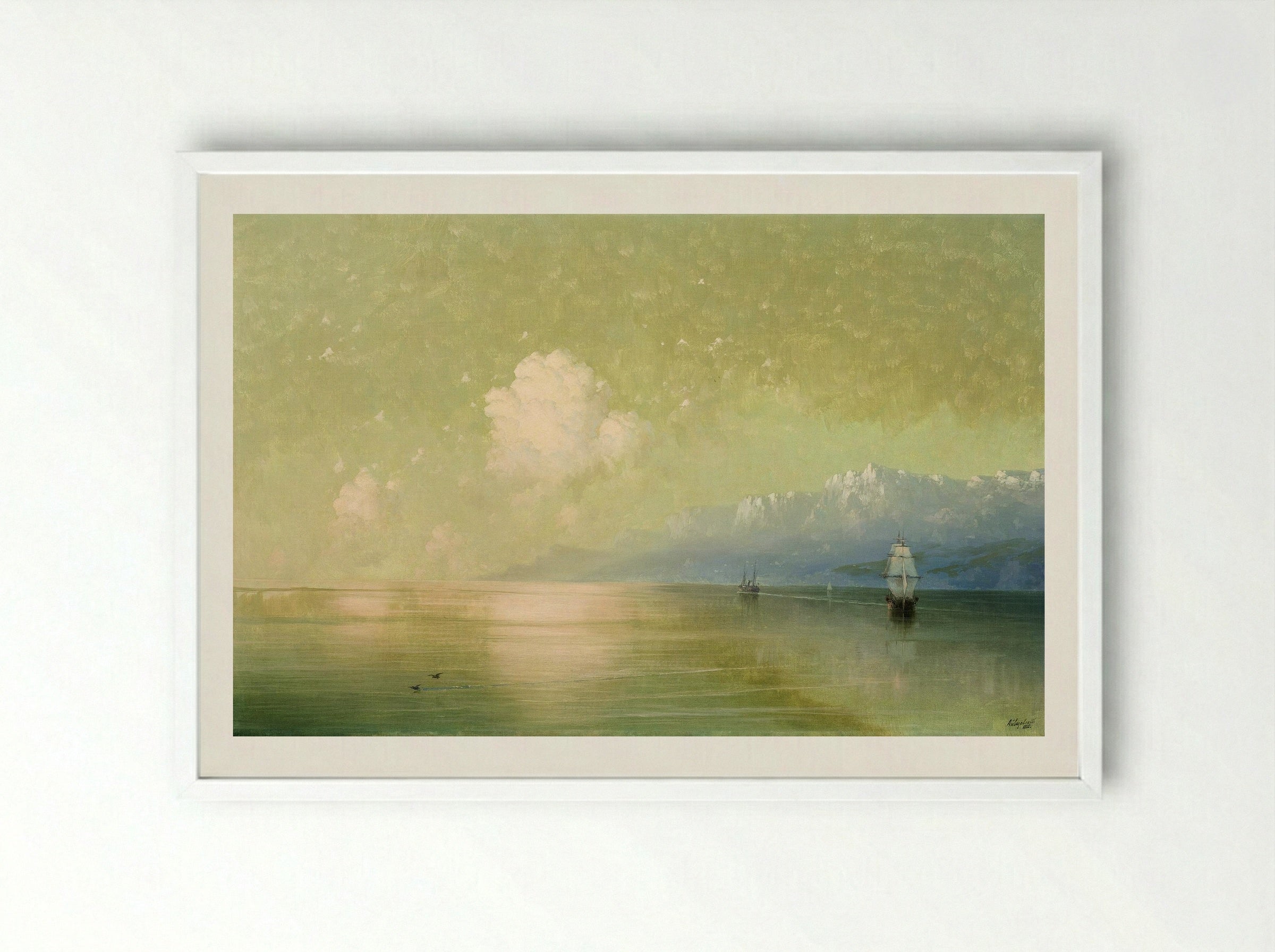 Seascape - Ivan Aivazovsky - Framed Print White
