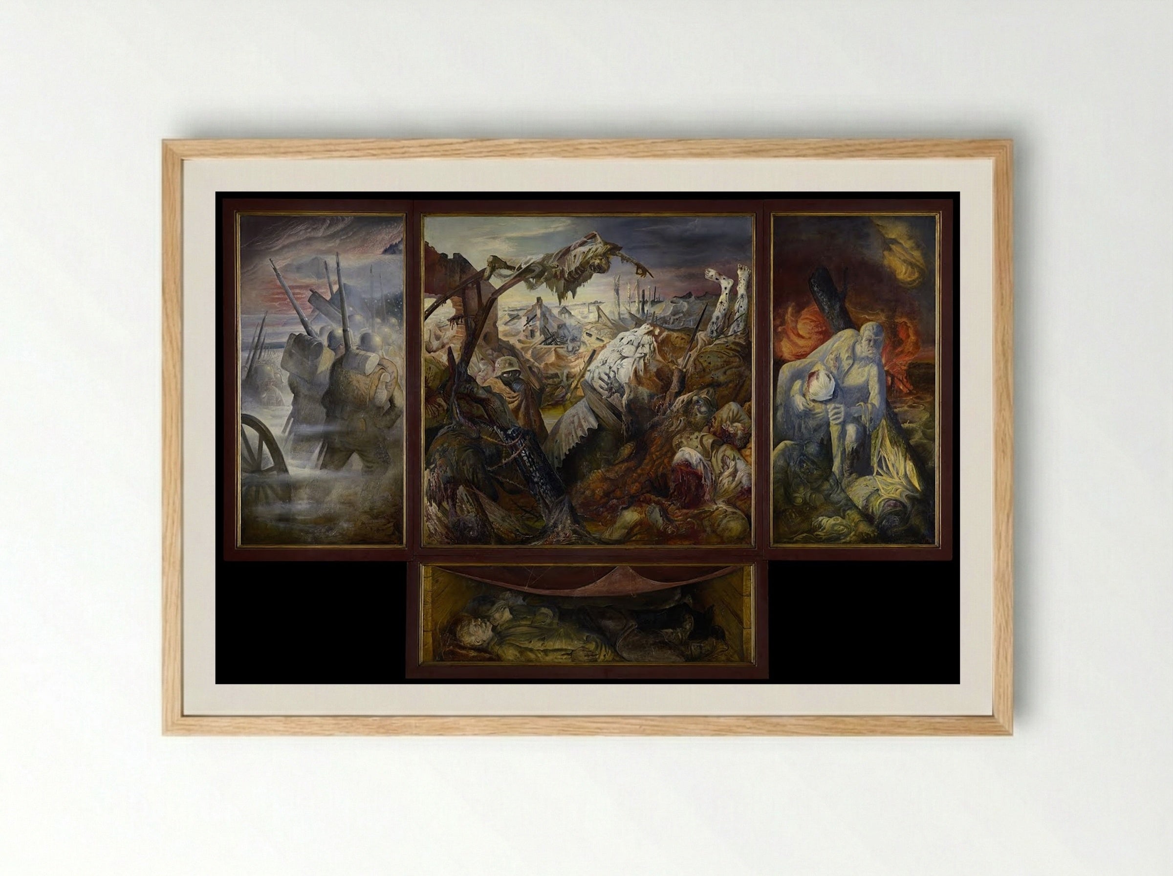 War (Der Krieg) - Otto Dix - Framed Print Wood