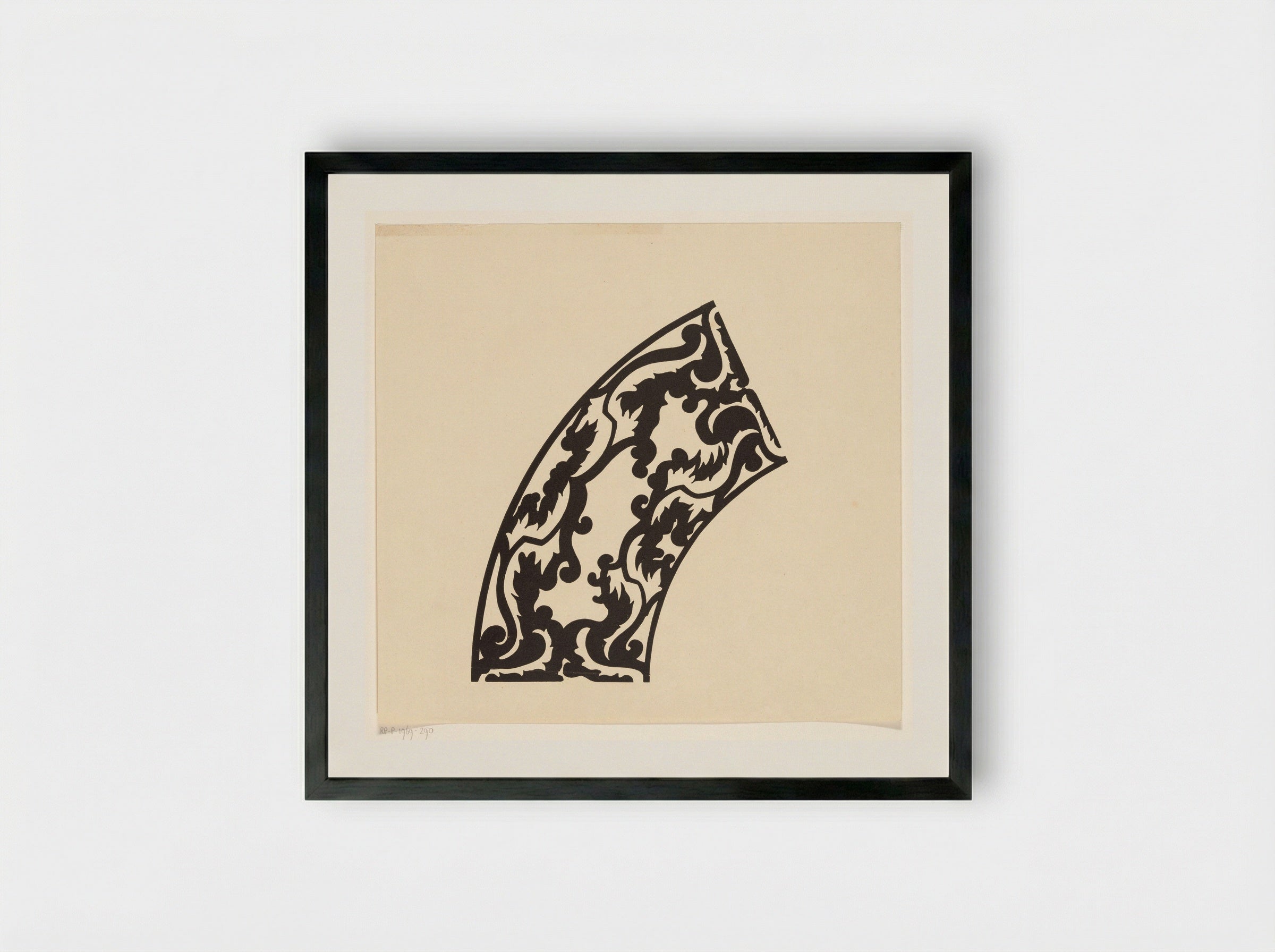 Siermotief - Carel Adolph Lion Cachet - Framed Print Black