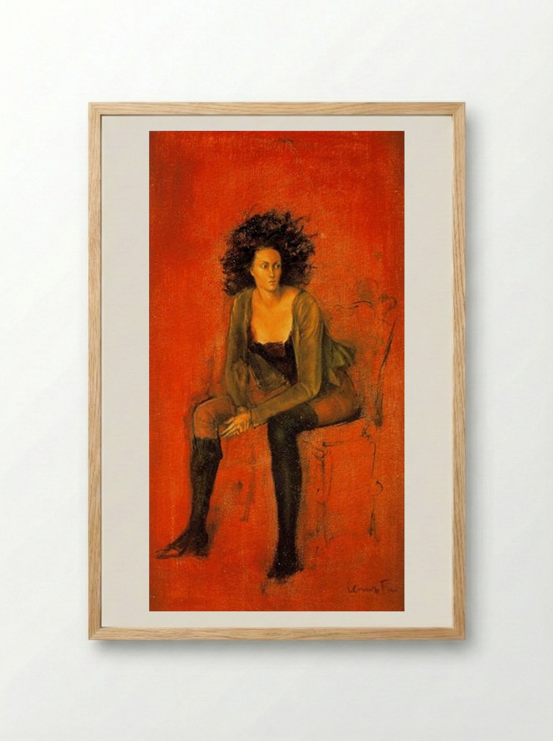 Portrait de Meret Oppenheim - Leonor Fini - Framed Print Wood