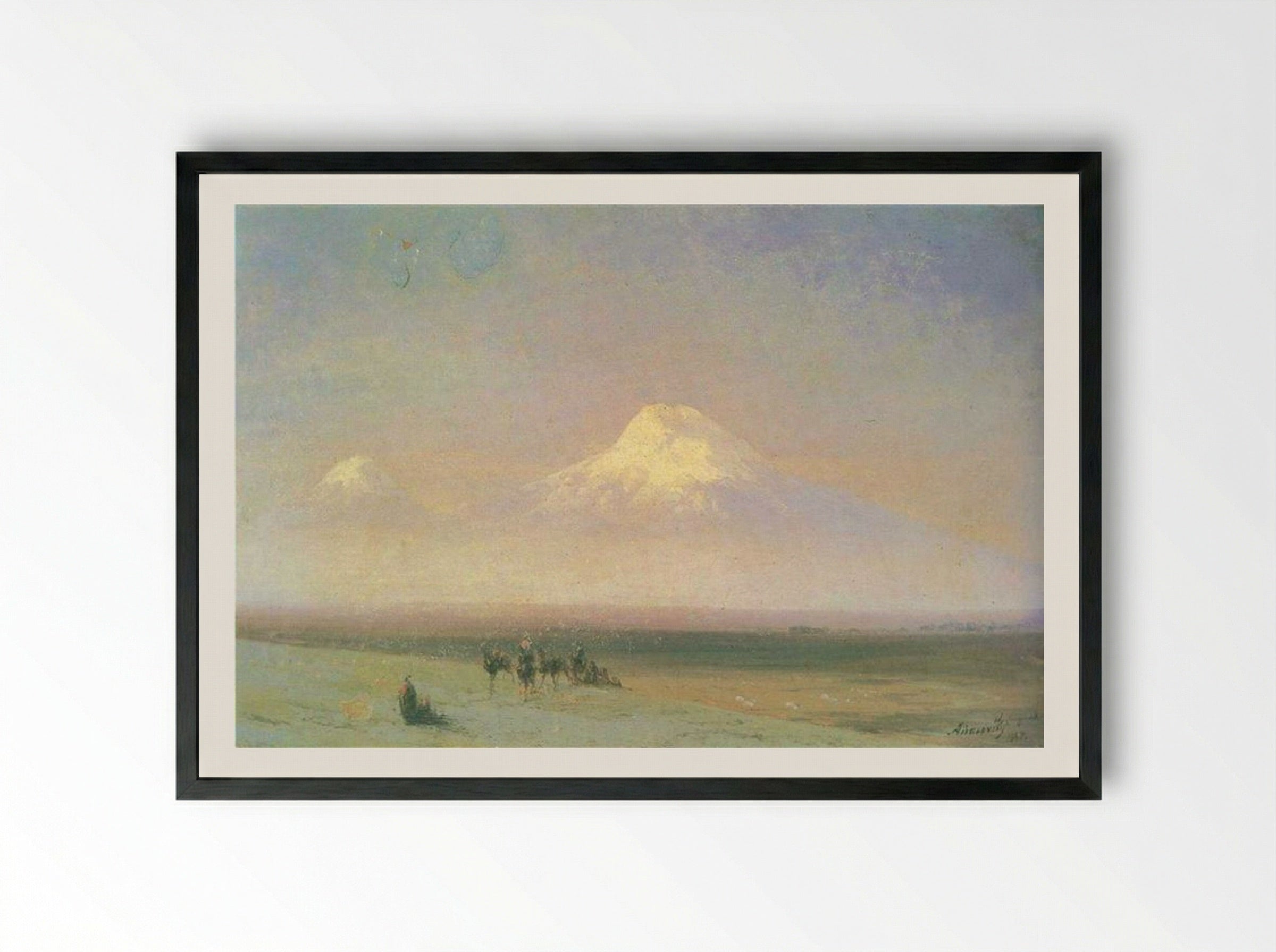 The Mountain Ararat - Ivan Aivazovsky - Framed Print Black