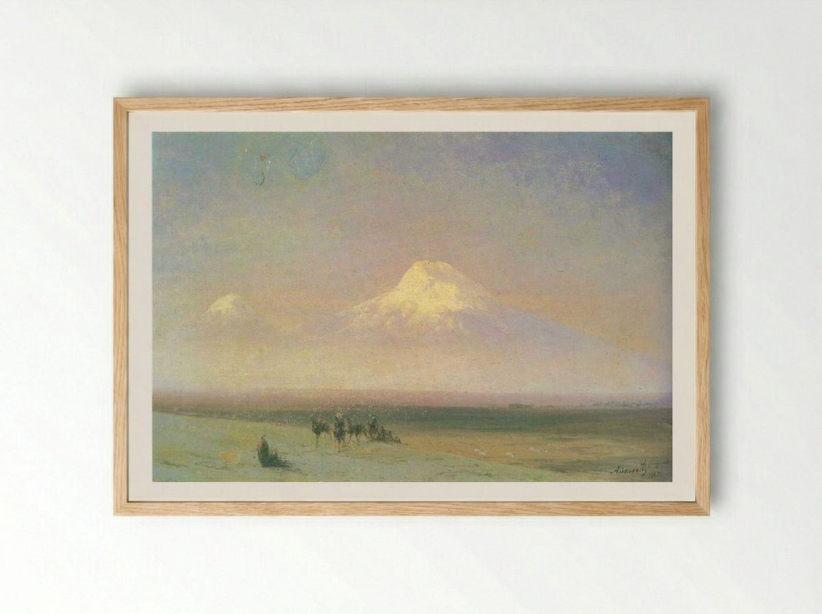 The Mountain Ararat - Ivan Aivazovsky - Framed Print Wood