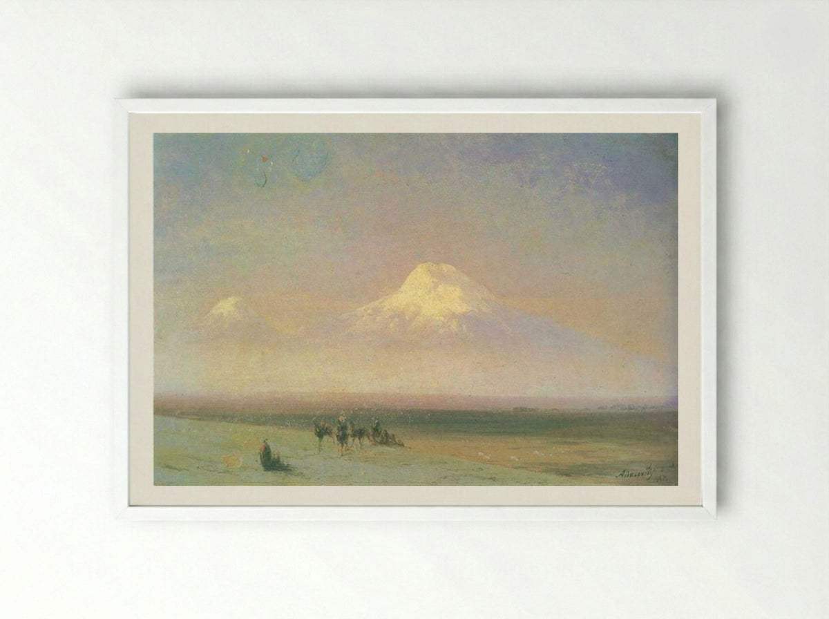 The Mountain Ararat - Ivan Aivazovsky - Framed Print White