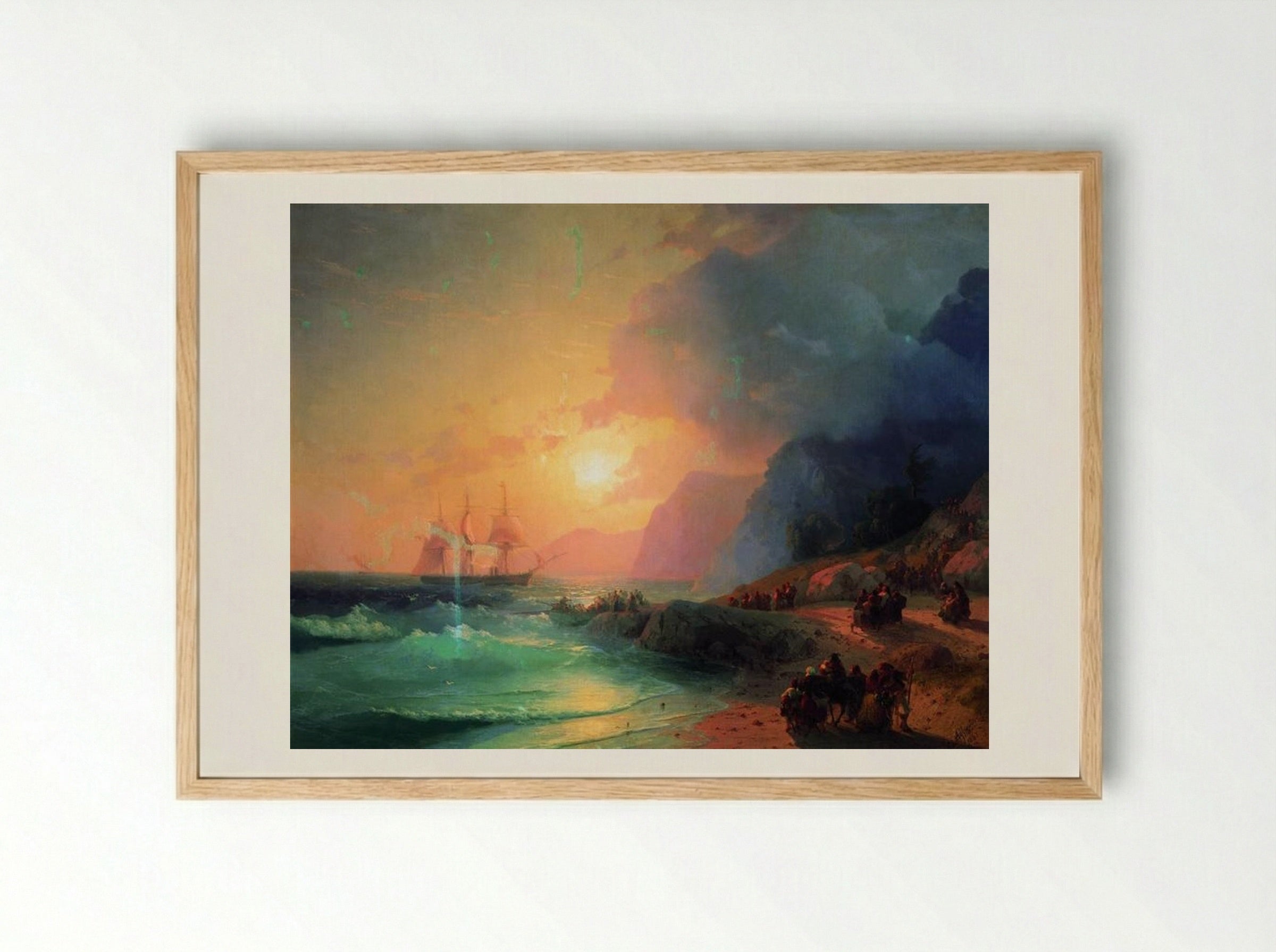 On the Island of Crete - Ivan Aivazovsky - Framed Print Wood
