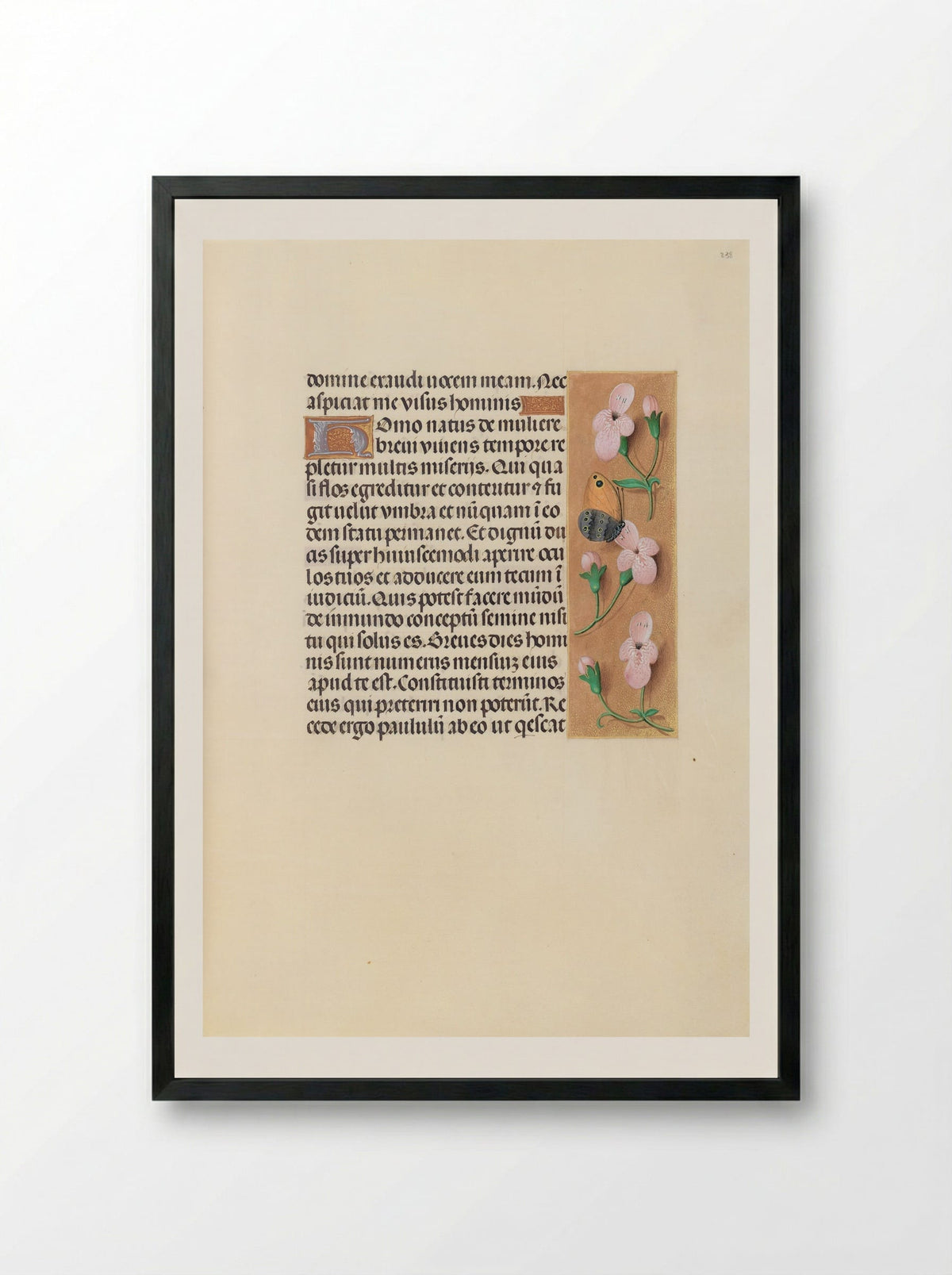 Hours of Queen Isabella the Catholic: Folio 238r - Master of the First Prayerbook of Maximilian - Framed Print Black