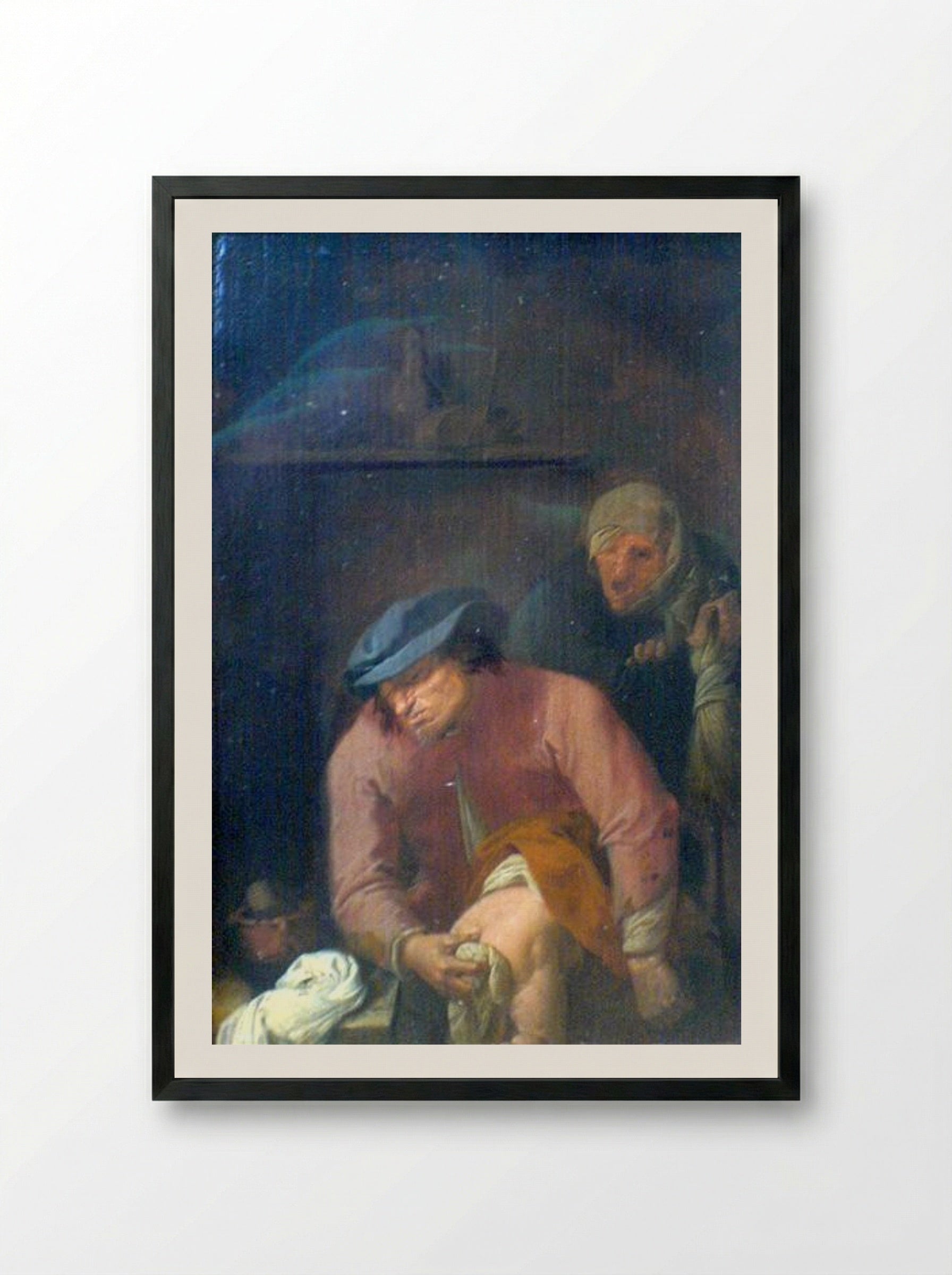 The Operation - Adriaen Brouwer - Framed Print Black