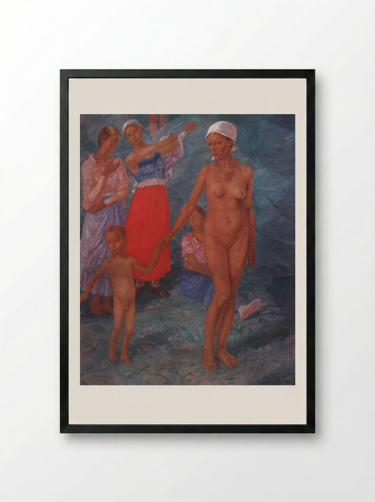 Morning - Kuzma Petrov-Vodkin - Framed Print Black