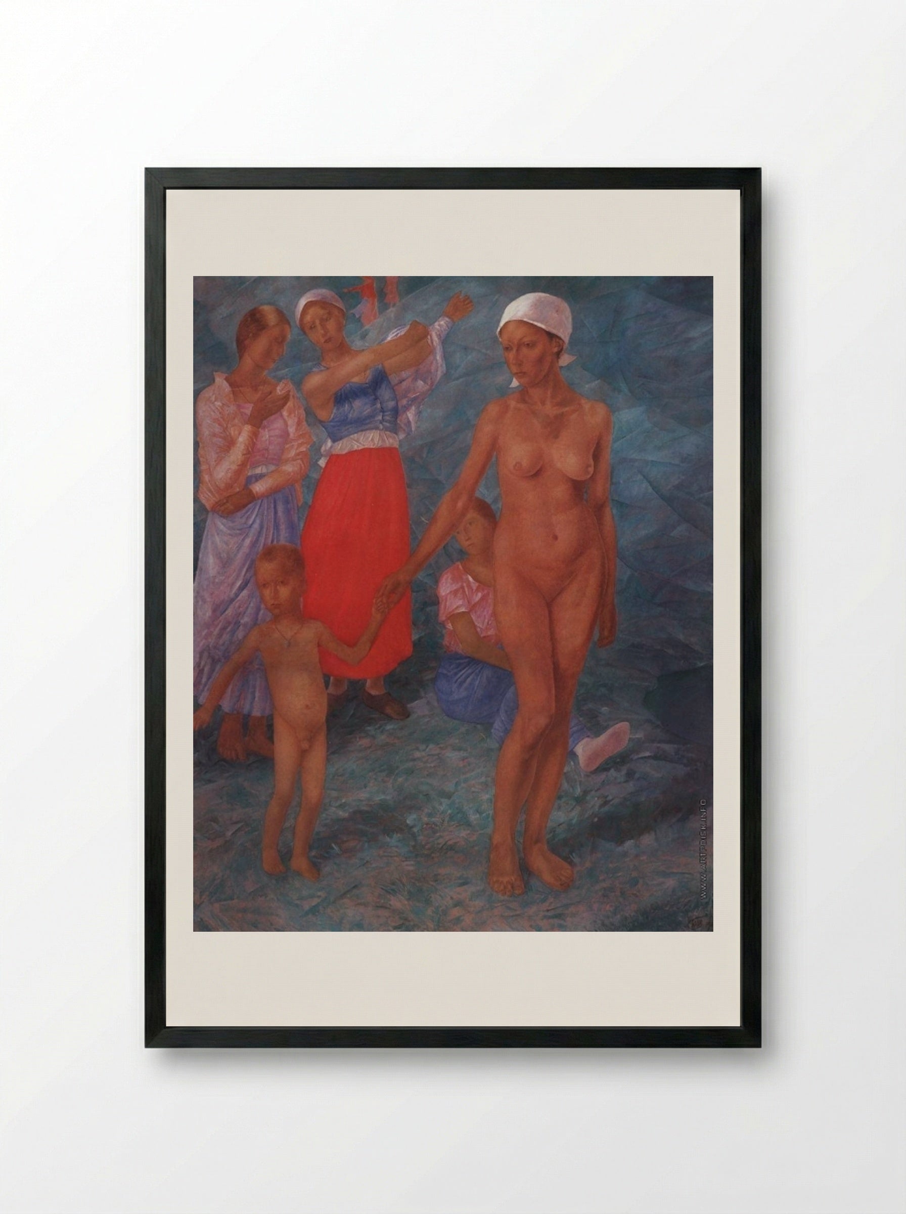 Morning - Kuzma Petrov-Vodkin - Framed Print Black