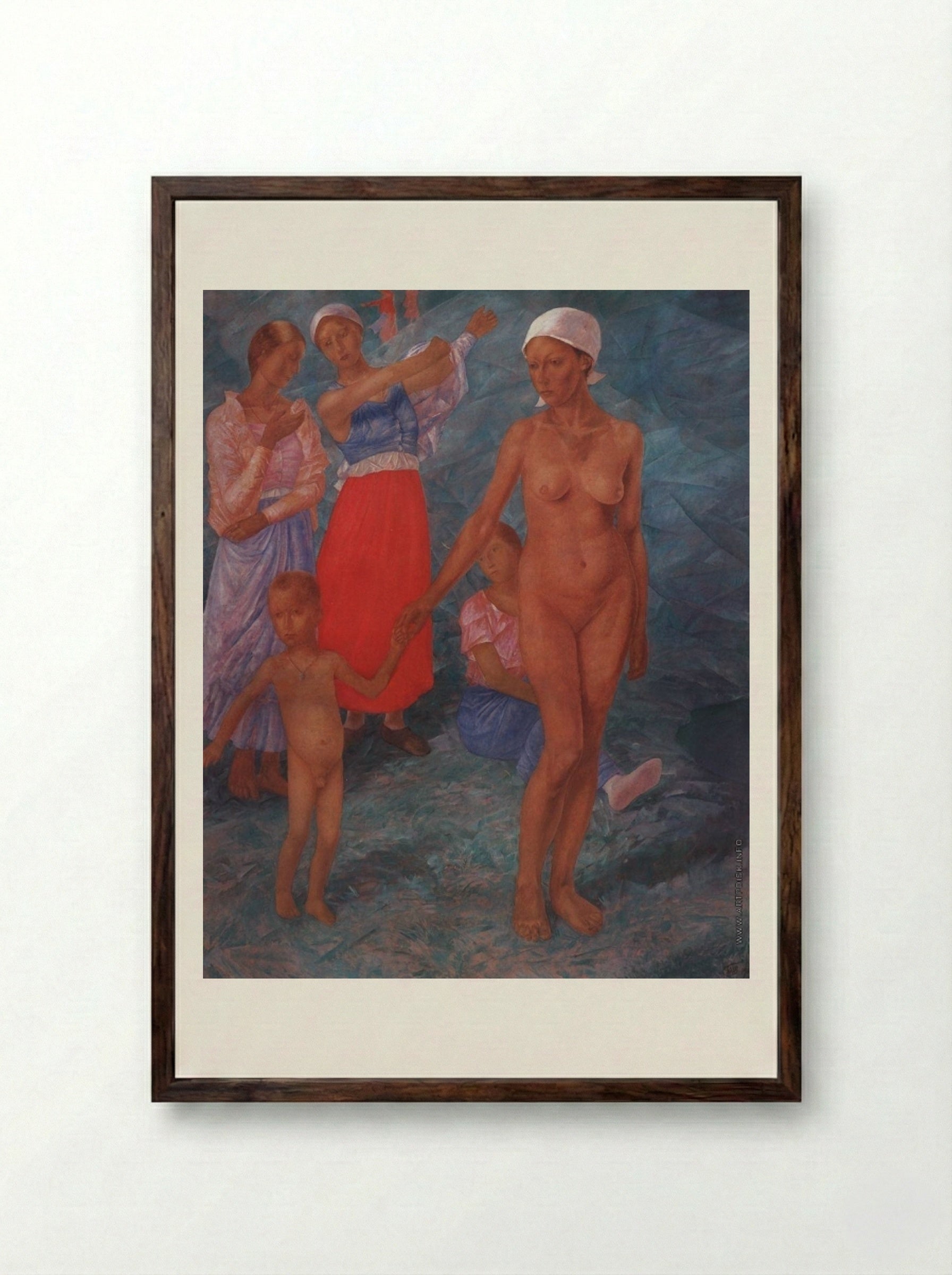 Morning - Kuzma Petrov-Vodkin - Framed Print Dark Wood