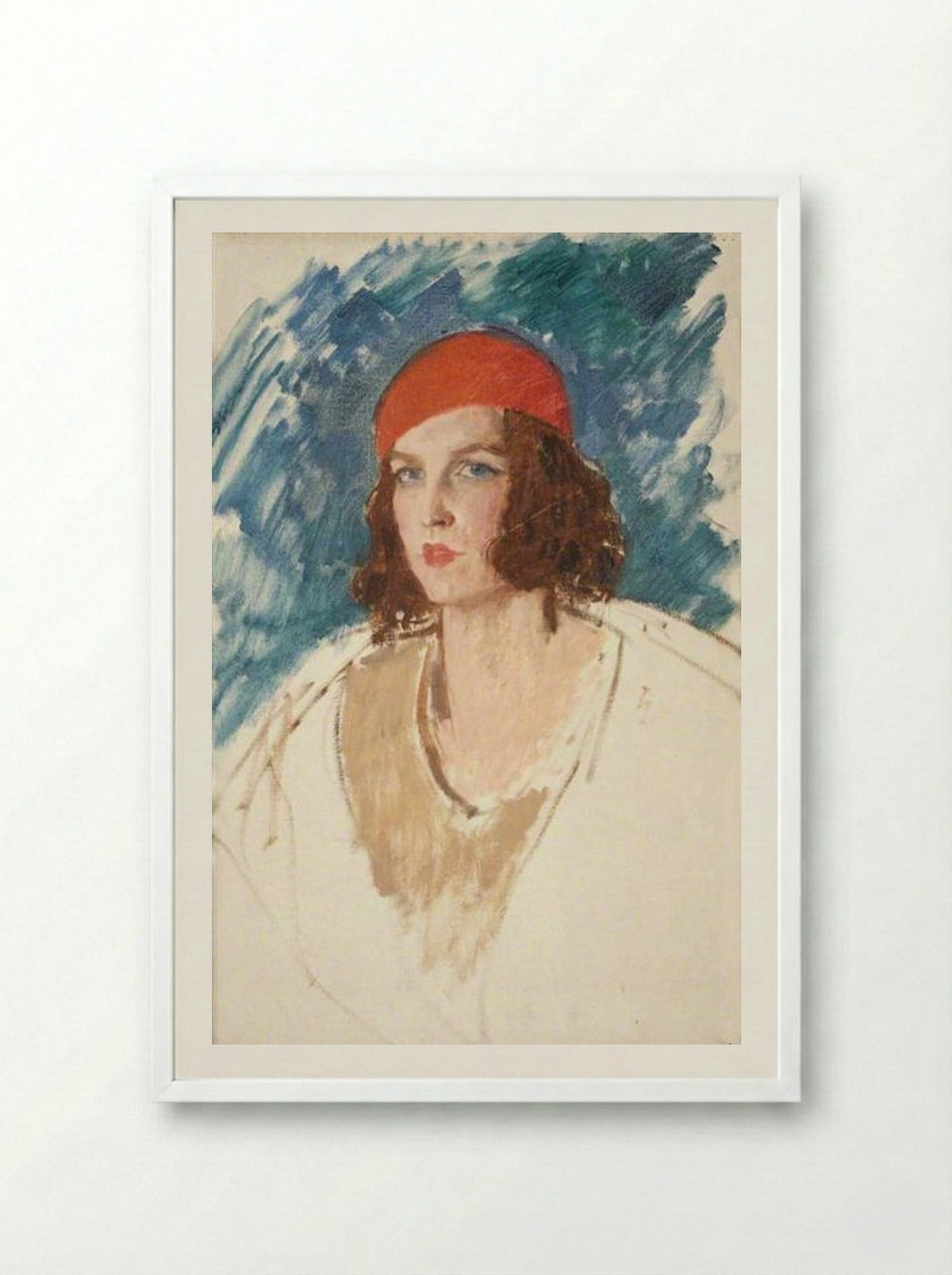 Lady Mary Alington - Augustus John - Framed Print White