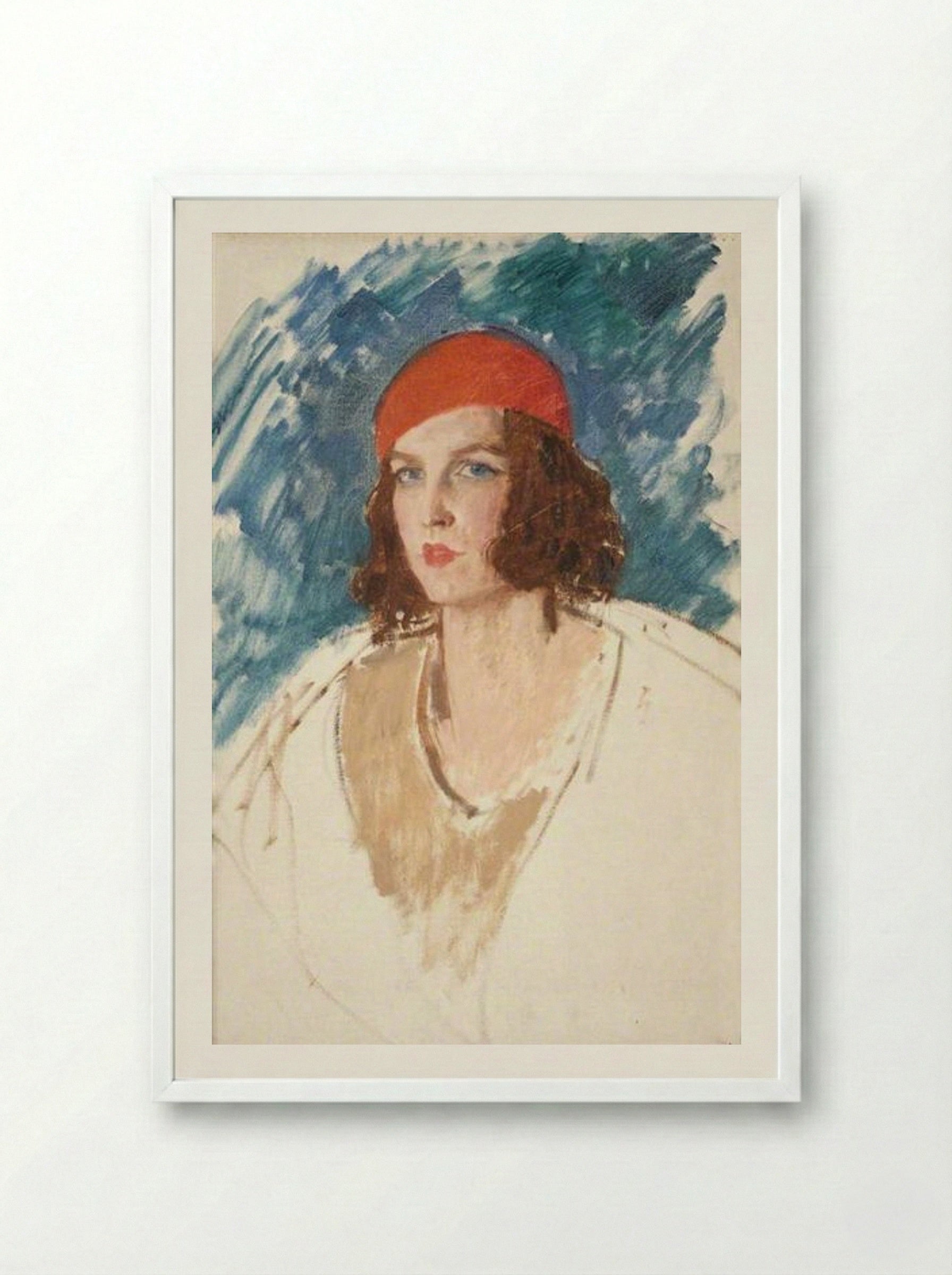 Lady Mary Alington - Augustus John - Framed Print White
