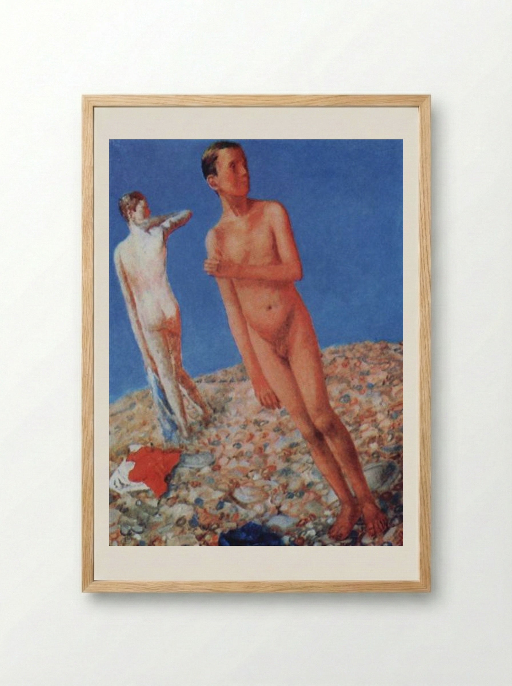 Boys - Kuzma Petrov-Vodkin - Framed Print Wood