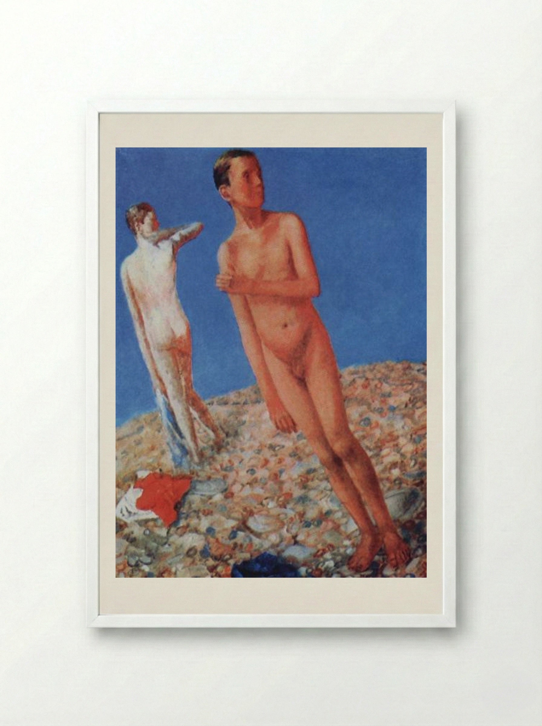 Boys - Kuzma Petrov-Vodkin - Framed Print White