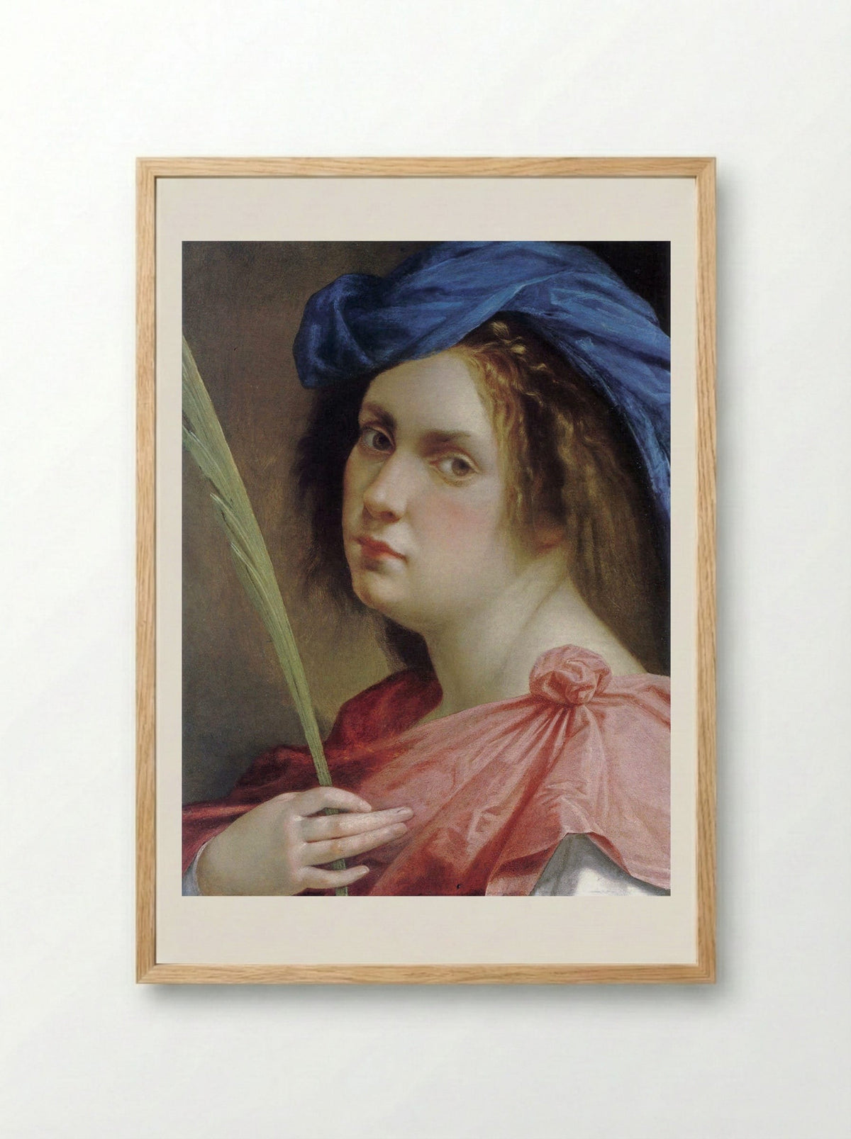 Self-portrait as a Female Martyr - Artemisia Gentileschi - Framed Print Wood