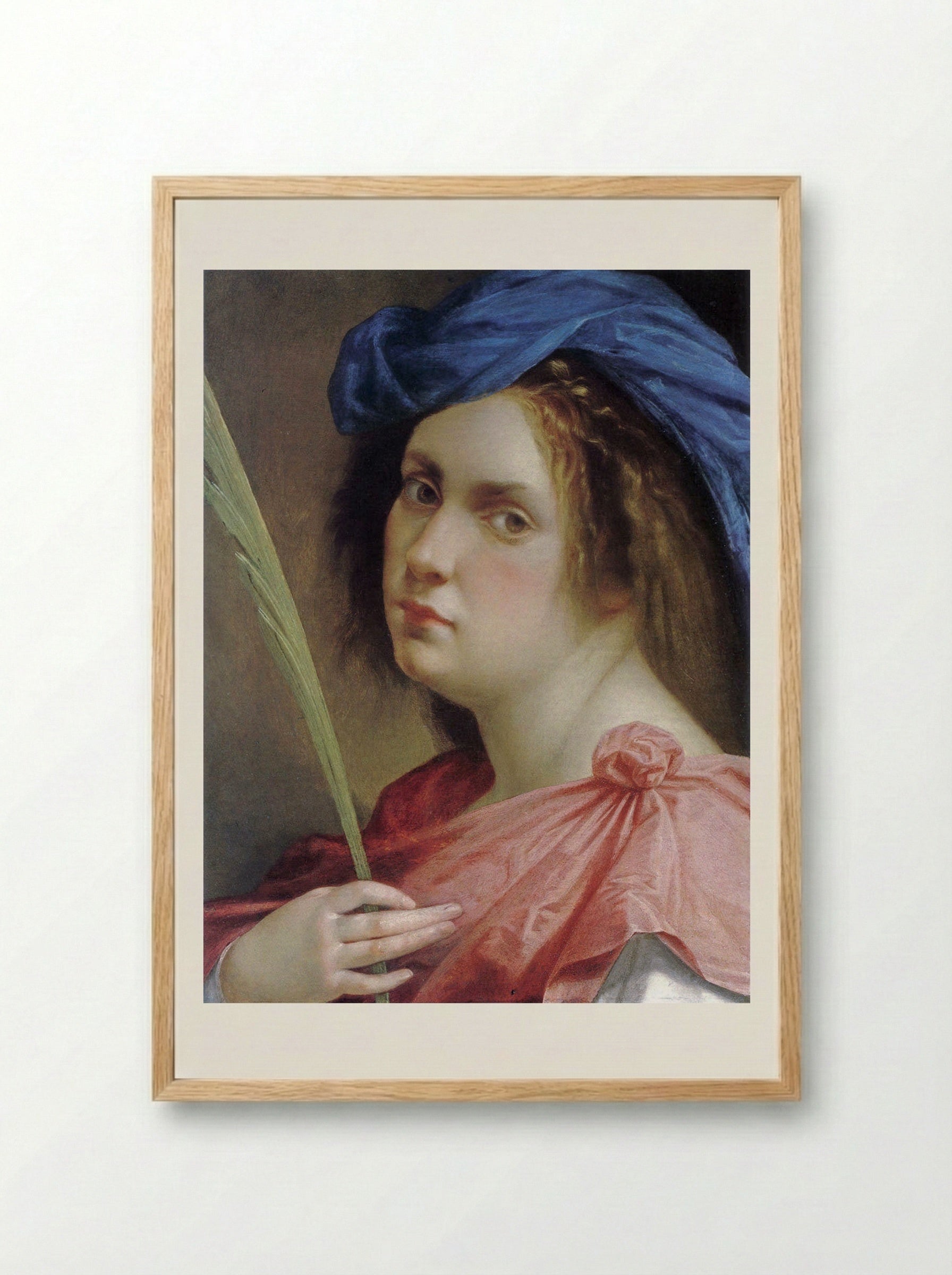Self-portrait as a Female Martyr - Artemisia Gentileschi - Framed Print Wood