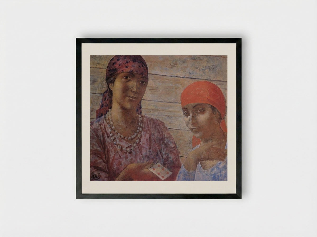 Gypsy - Kuzma Petrov-Vodkin - Framed Print Black