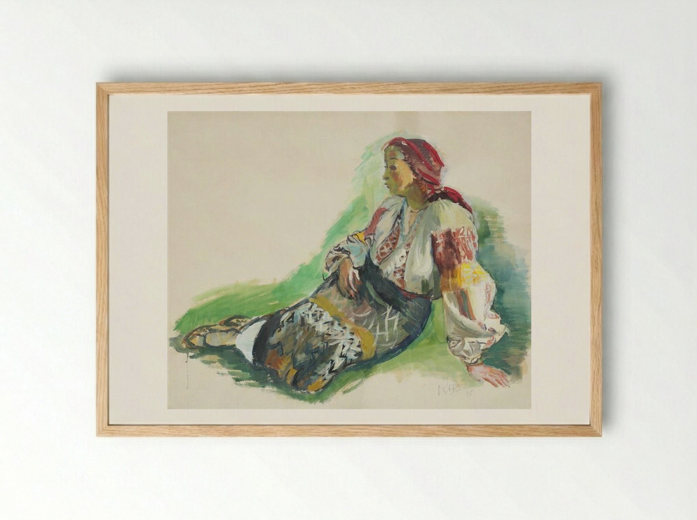 Woman from Muscel - Iosif Iser - Framed Print Wood