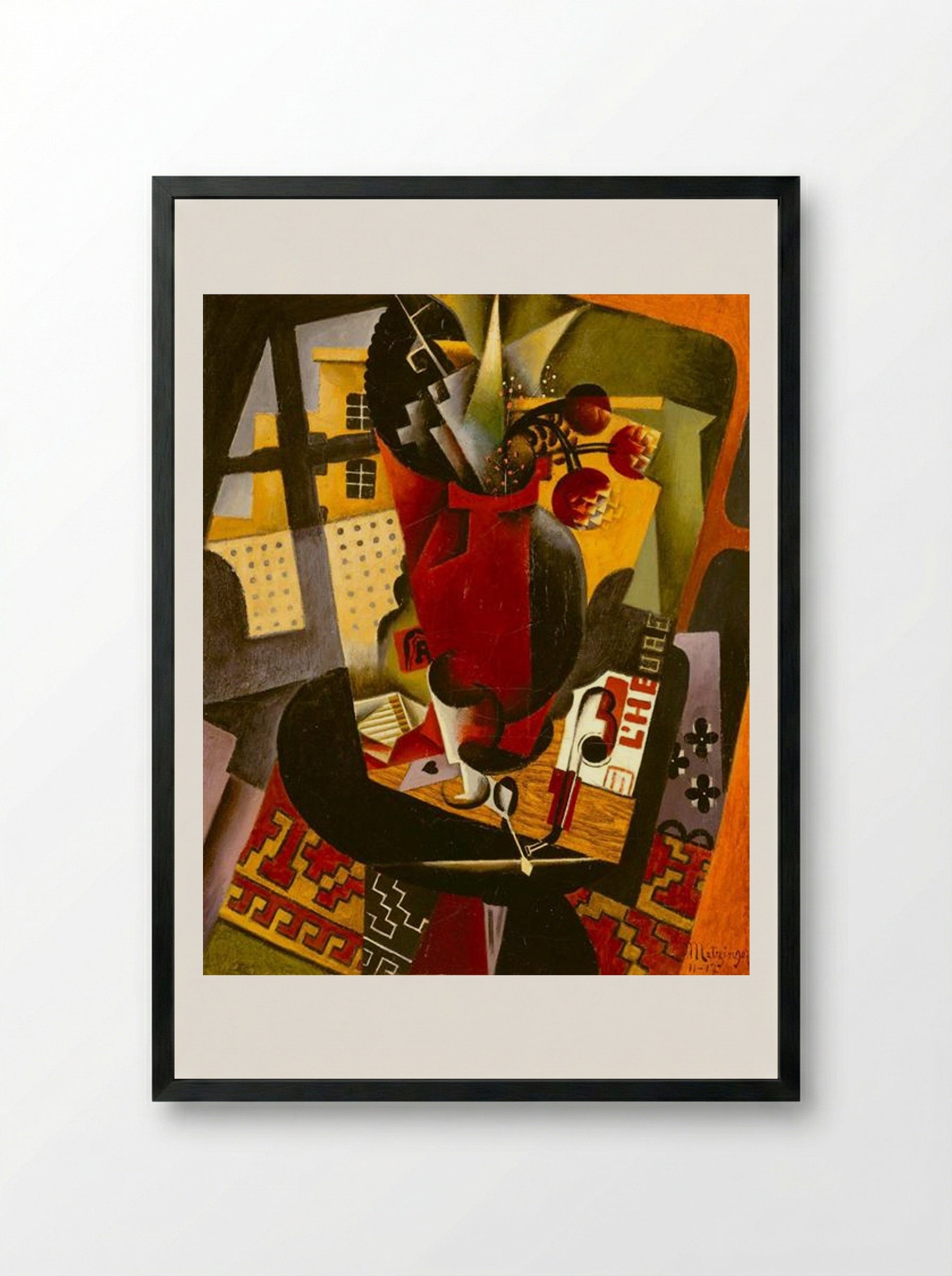 Table by a Window - Jean Metzinger - Framed Print Black
