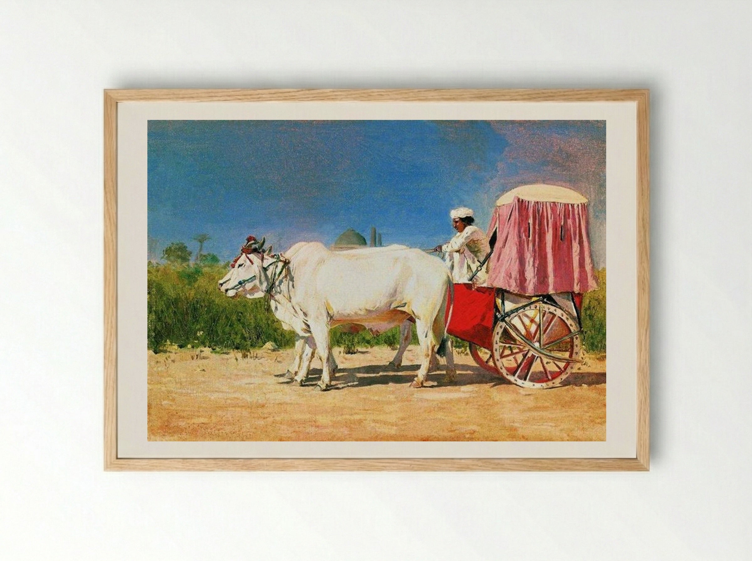 Vehicle in Delhi - Vasily Vereshchagin - Framed Print Wood