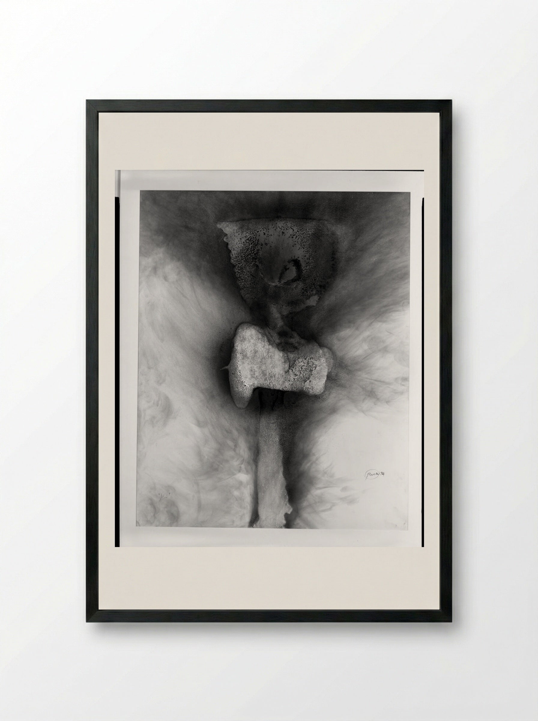 Yes - Otto Piene - Framed Print Black