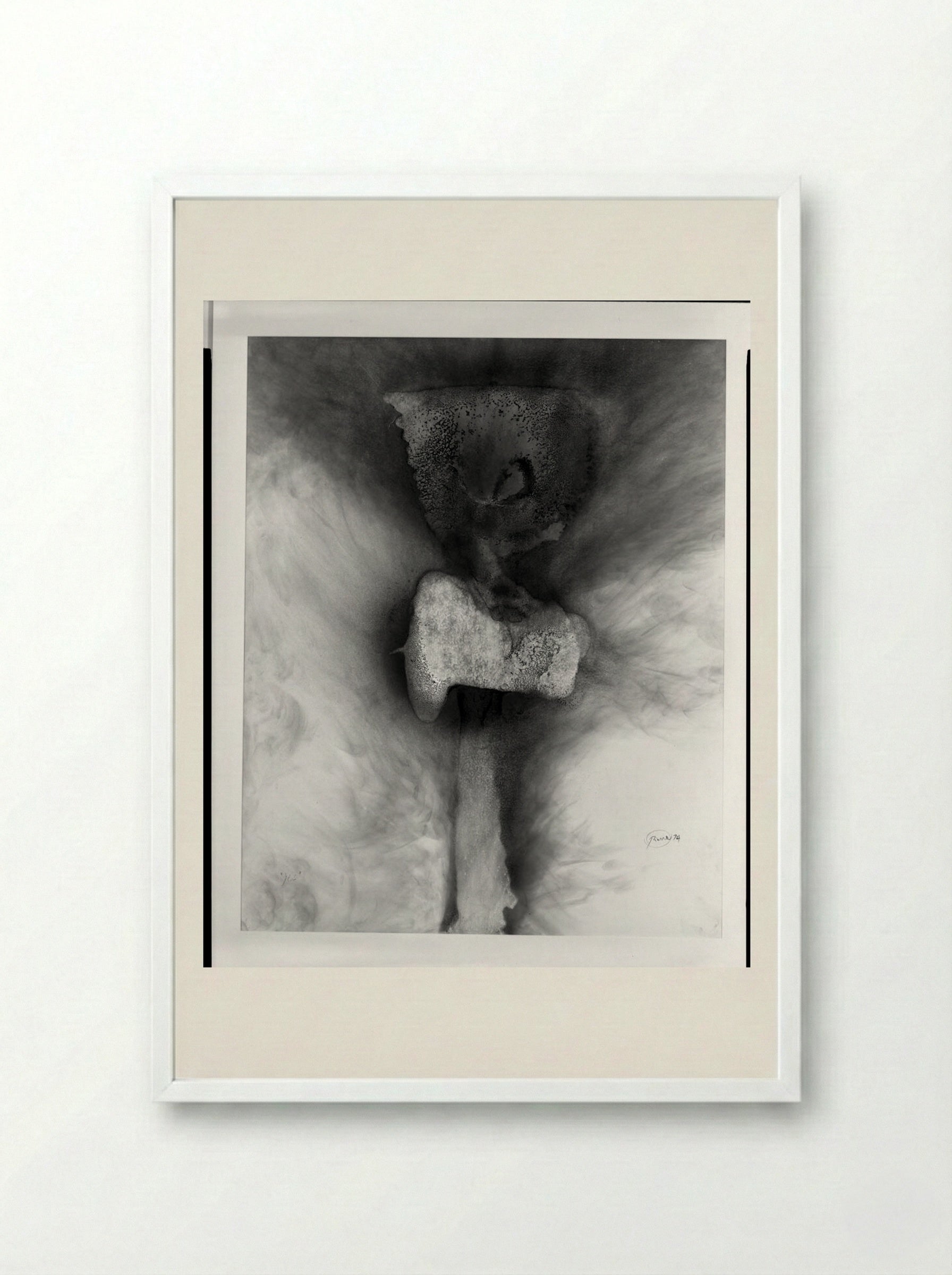 Yes - Otto Piene - Framed Print White