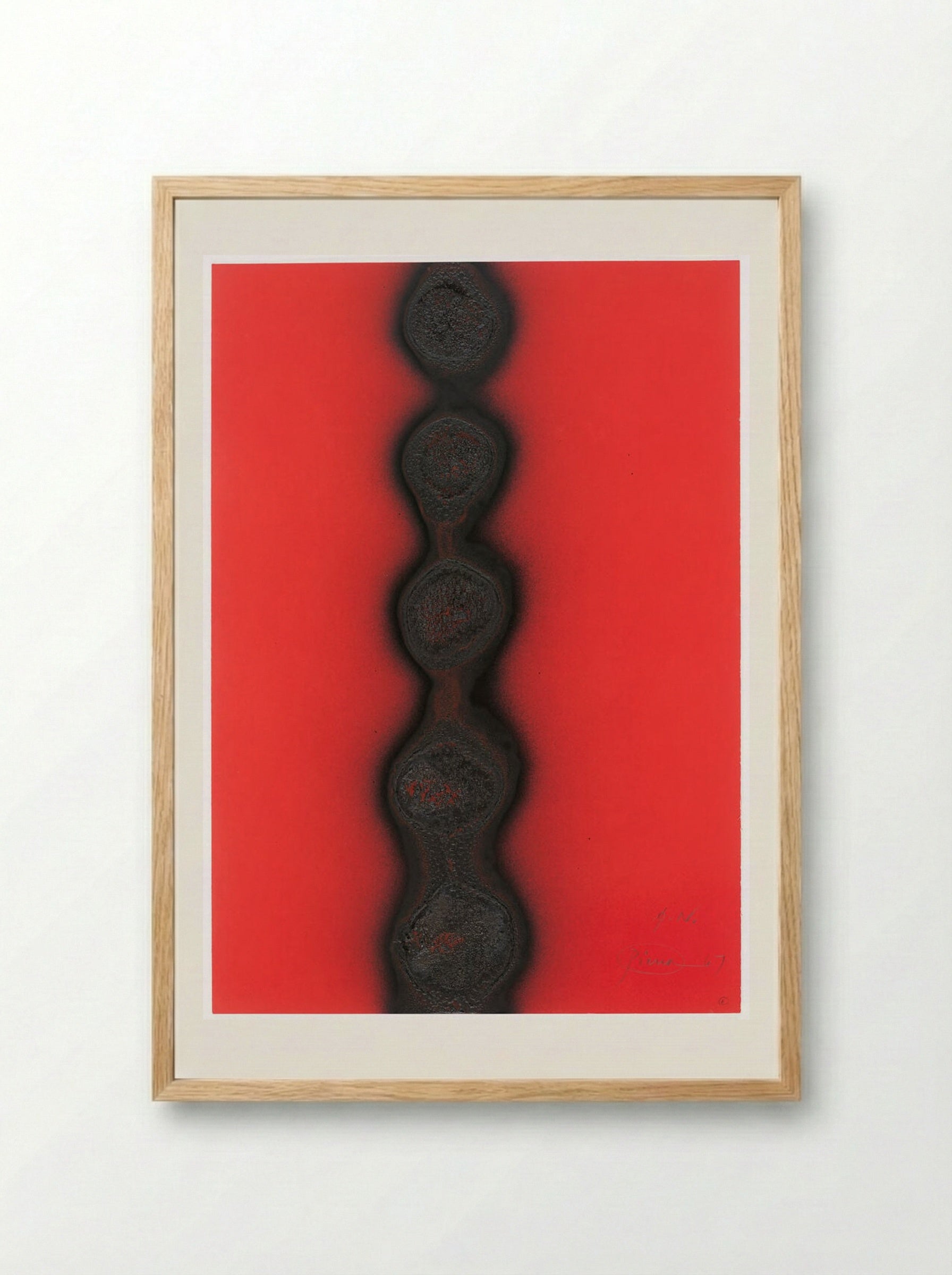 Untitled (Red) - Otto Piene - Framed Print Wood