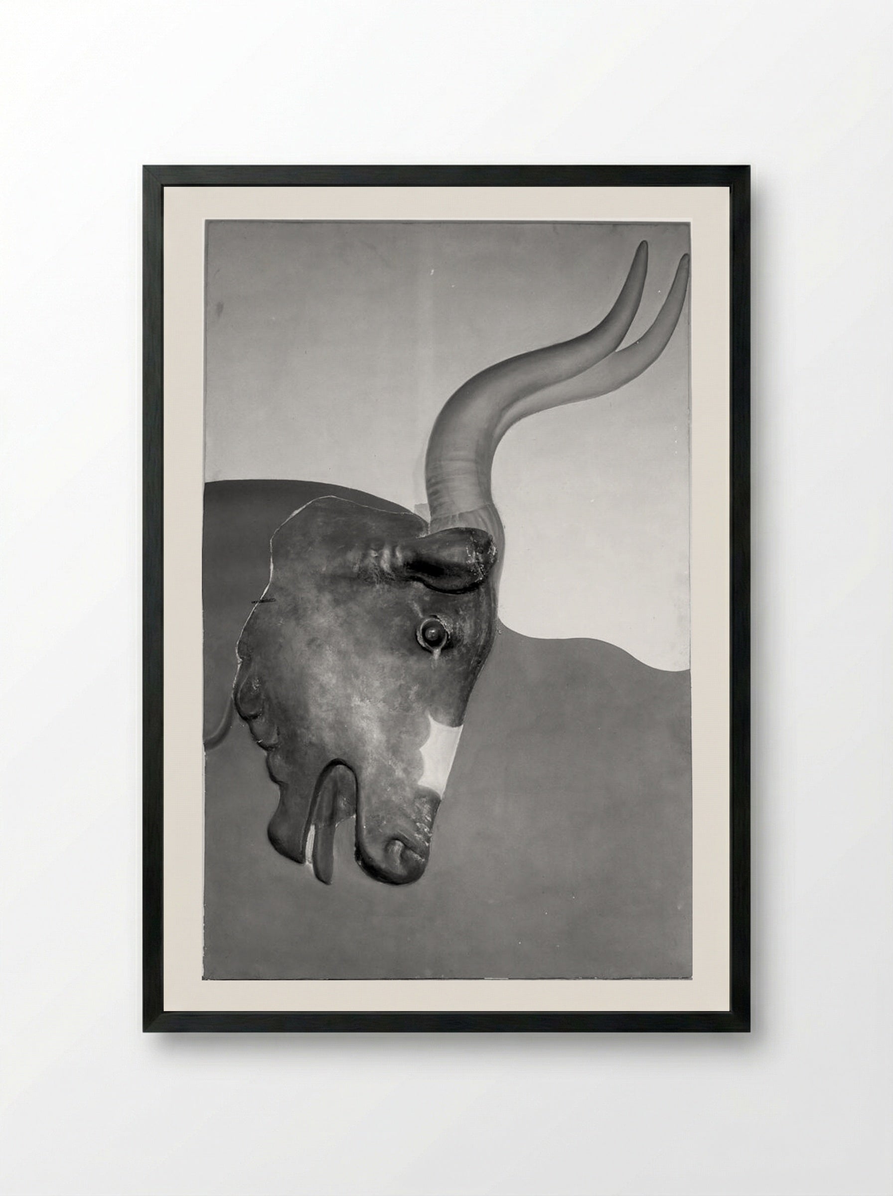 Untitled (Bull Relief and Fresco Reproduction) - Solis Prints - Framed Print Black